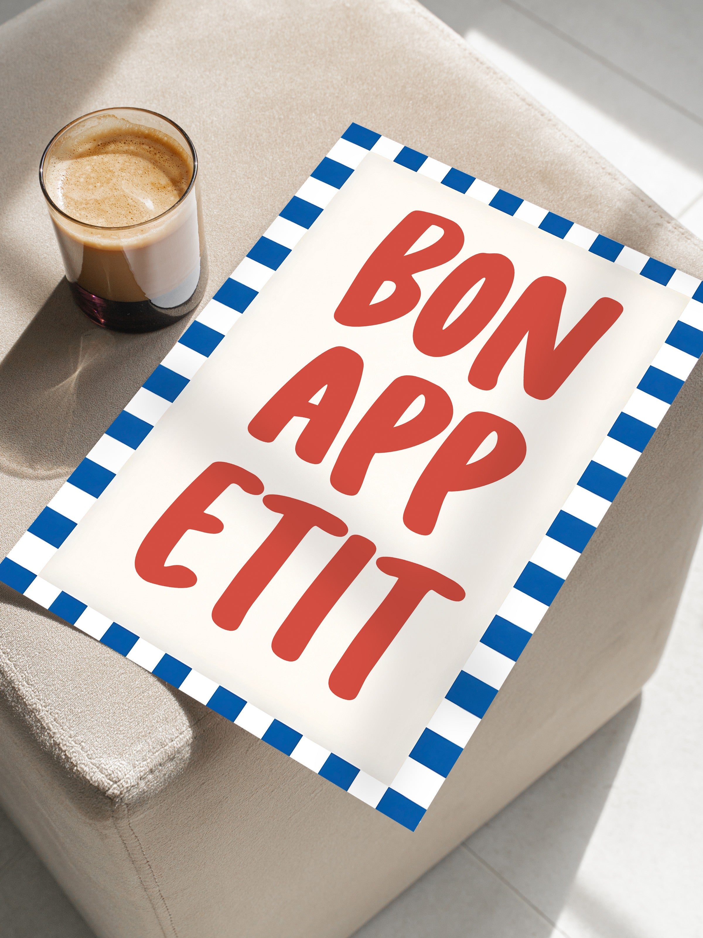 Çerçevesiz Poster, Bon Appetit, Comfort Serisi Mutfak Duvar Posteri, NO:109055