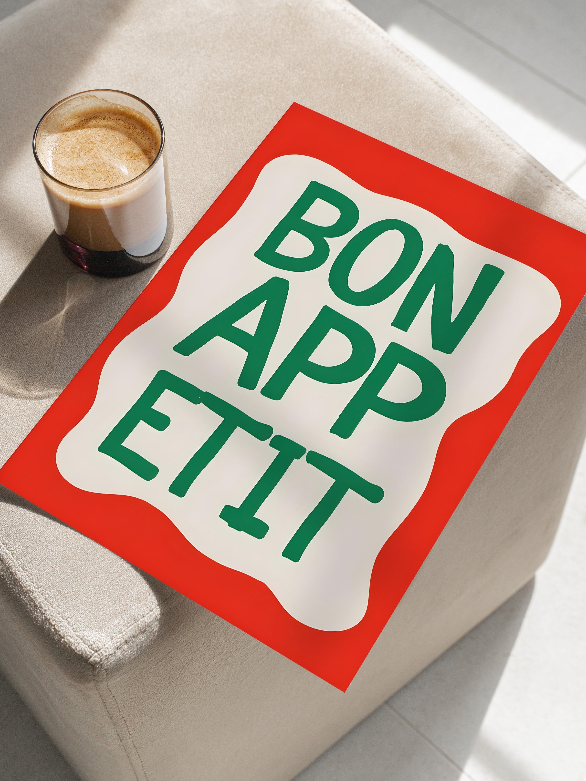 Çerçevesiz Poster, Bon Appetit, Comfort Serisi Mutfak Duvar Posteri, NO:109069