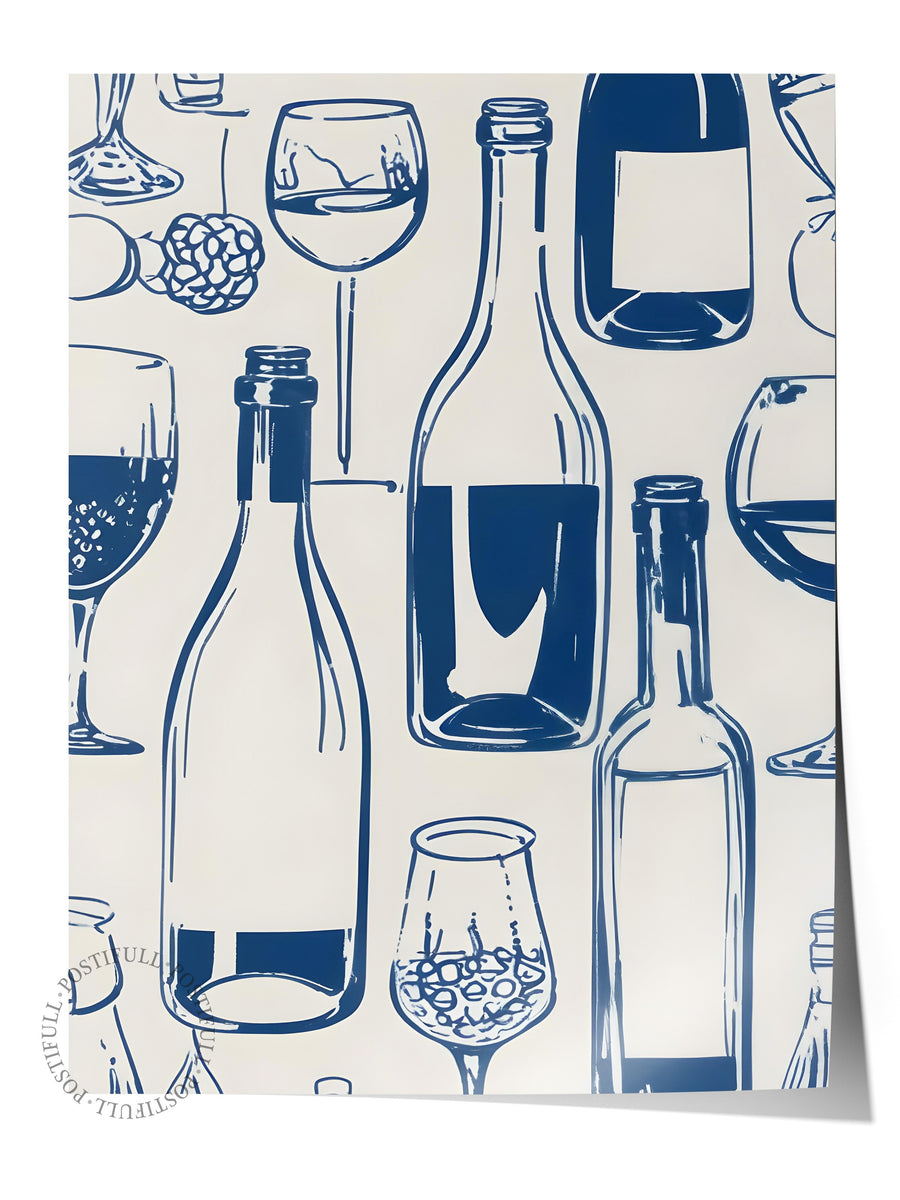 Çerçevesiz Poster, Bottles On A Table, Comfort Serisi Mutfak Duvar Posteri, NO:109120