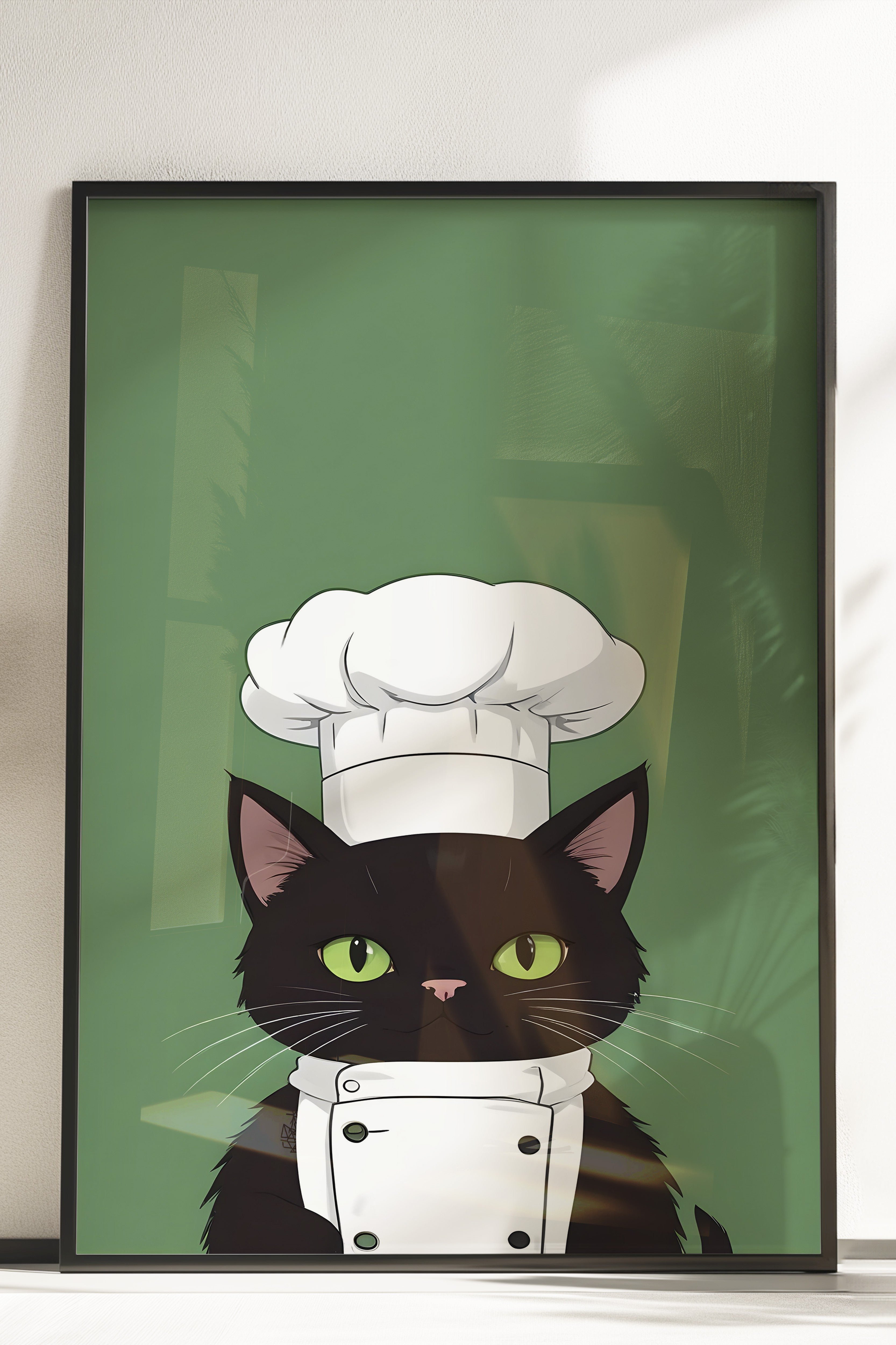 Çerçevesiz Poster, Chef Cat, Comfort Serisi Mutfak Duvar Posteri, NO:109147