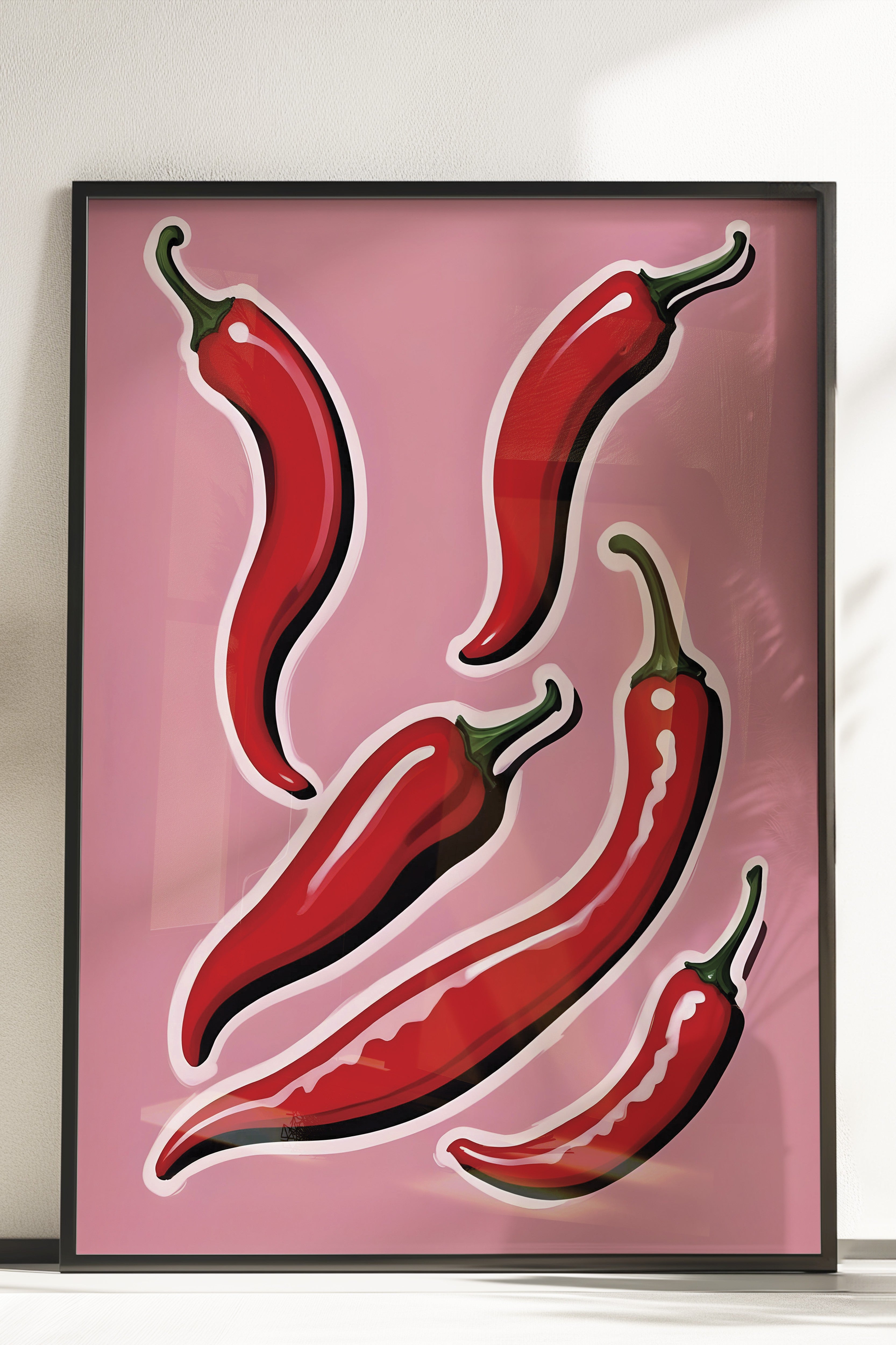 Çerçevesiz Poster, Chili Pepper, Comfort Serisi Mutfak Duvar Posteri, NO:109057
