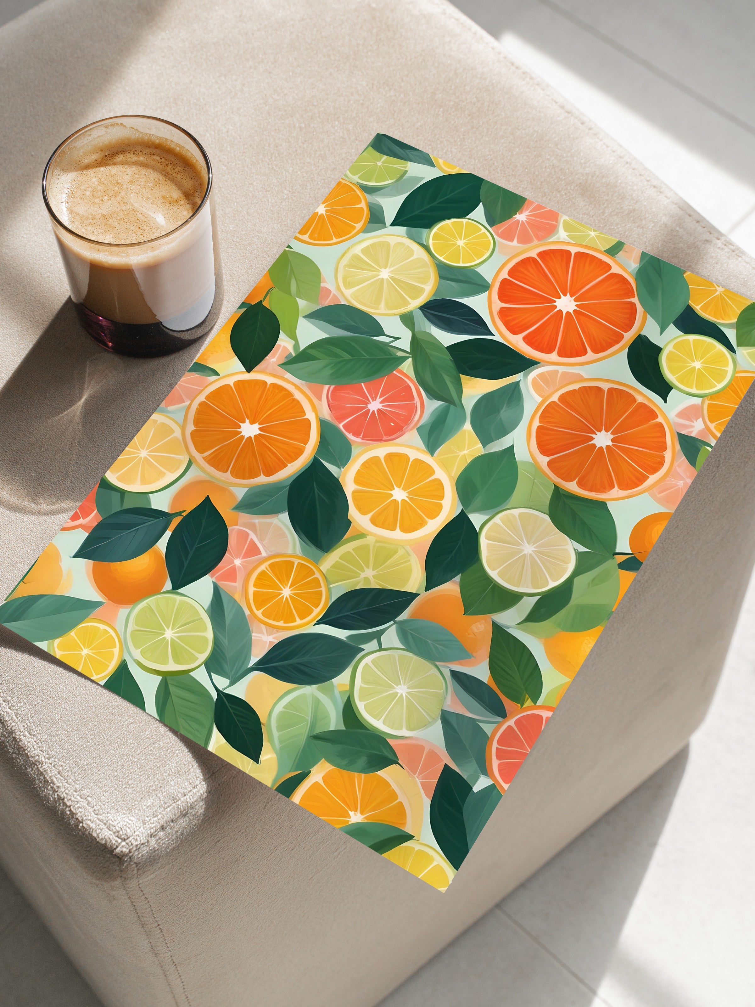 Çerçevesiz Poster, Citrus Fruits, Comfort Serisi Mutfak Duvar Posteri, NO:109127