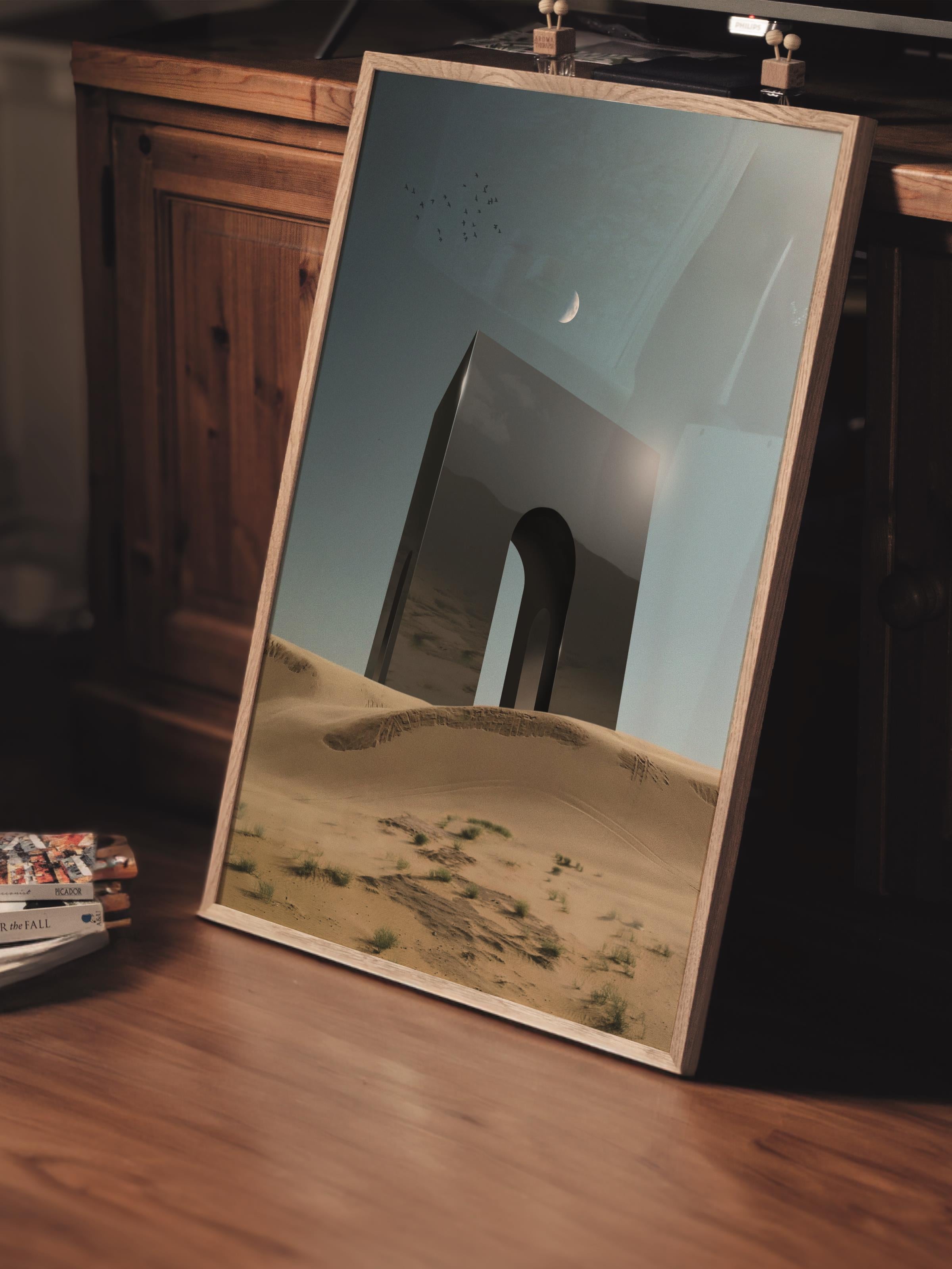 Çerçevesiz Poster, Çöl Tablo No:1, HD Fotoğraf, Salon, Mutfak Duvar Dekoru Poster