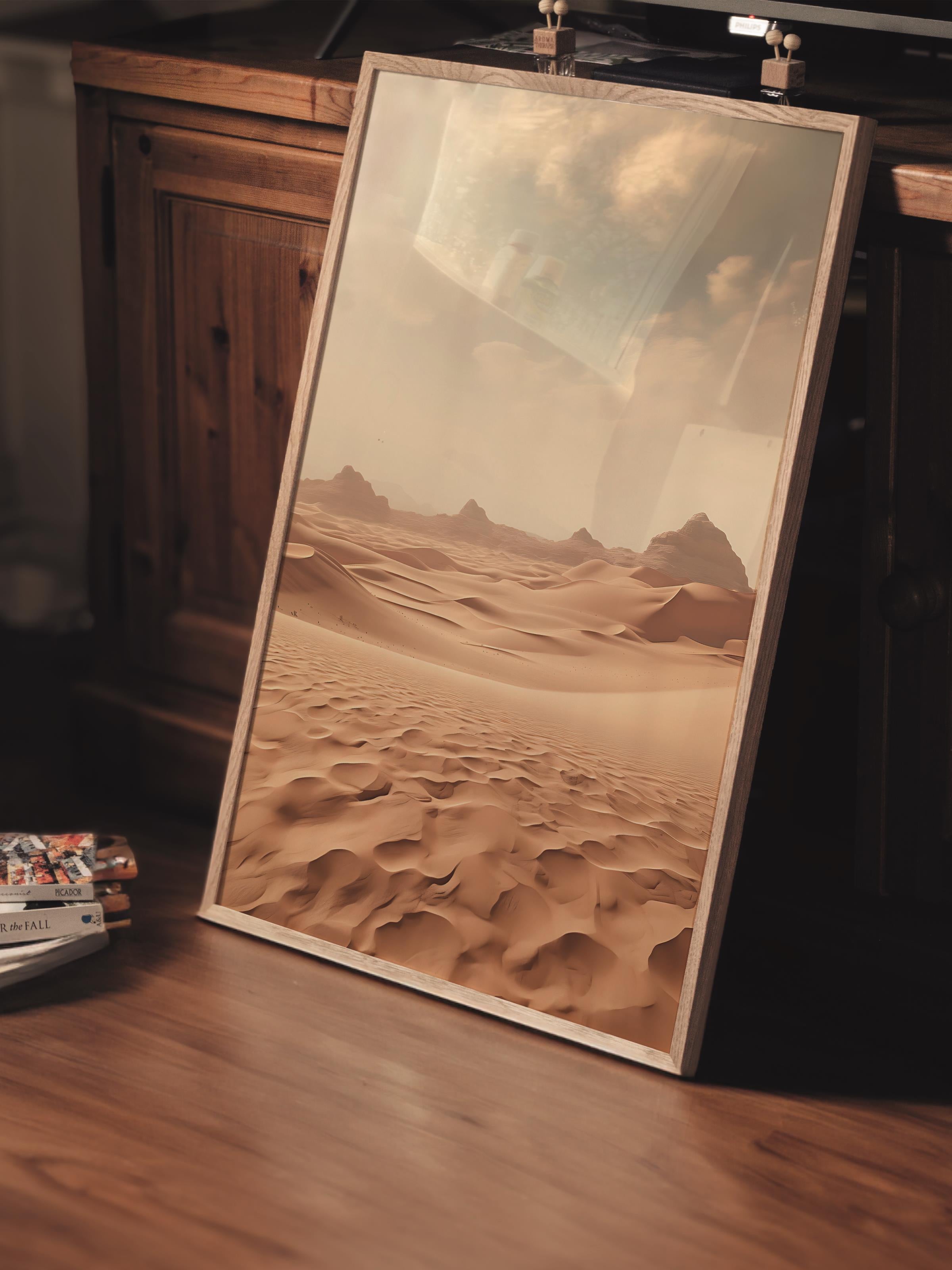 Çerçevesiz Poster, Çöl Tablo No:24, HD Fotoğraf, Salon, Mutfak Duvar Dekoru Poster