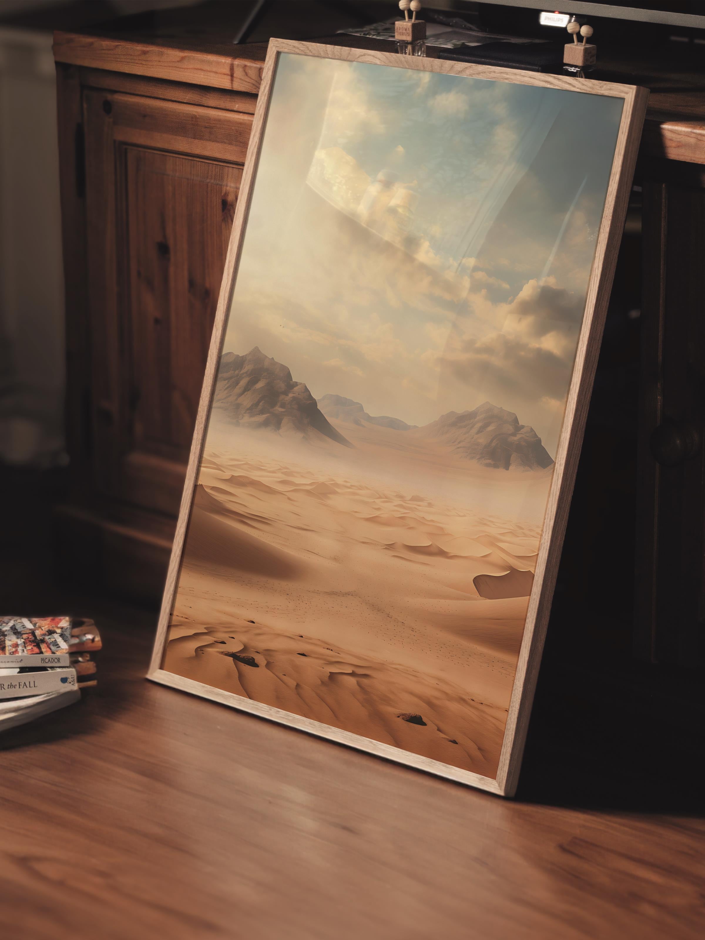 Çerçevesiz Poster, Çöl Tablo No:25, HD Fotoğraf, Salon, Mutfak Duvar Dekoru Poster