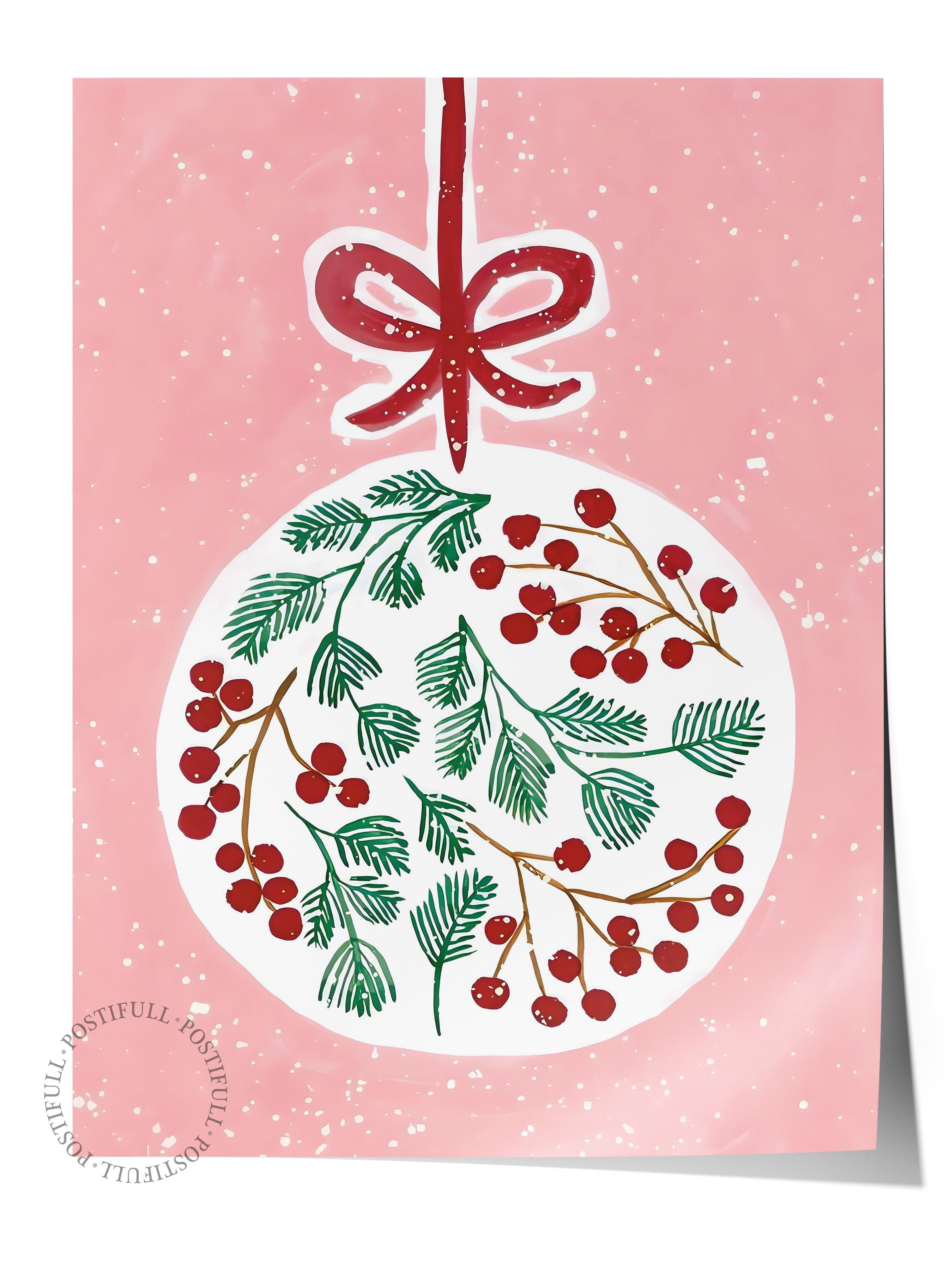 Çerçevesiz Yılbaşı Posteri, Yılbaşı Dekoru, Comfort Serisi, Ball of Joy Poster, NO:108675