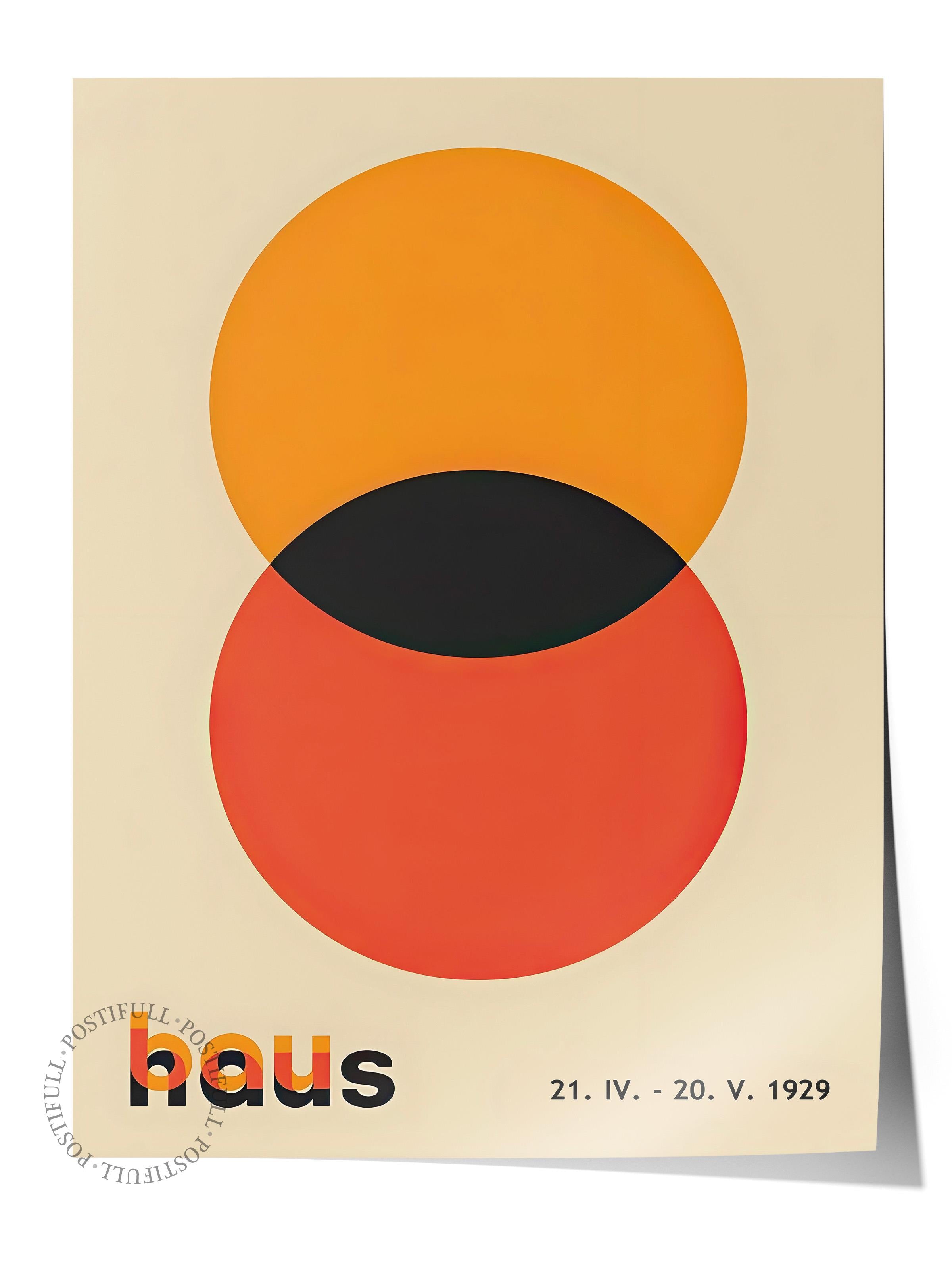 Çerçevesiz Poster, HD Kalite Duvar Posteri,Comfort Serisi, Bauhaus Circles Poster, NO:108613