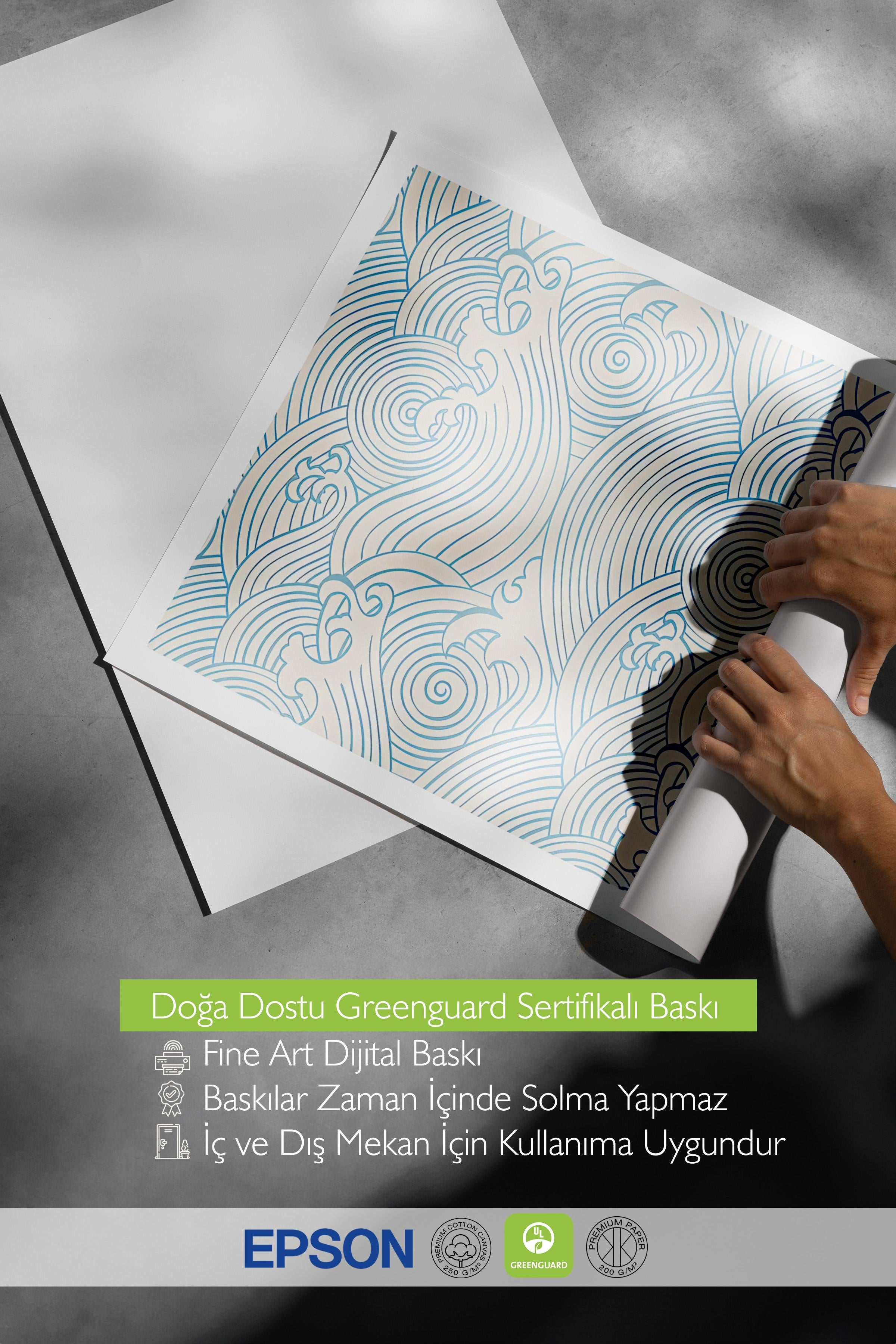 Çerçevesiz Poster, HD Kalite Duvar Posteri,Comfort Serisi, Blue Waves Poster, NO:108709