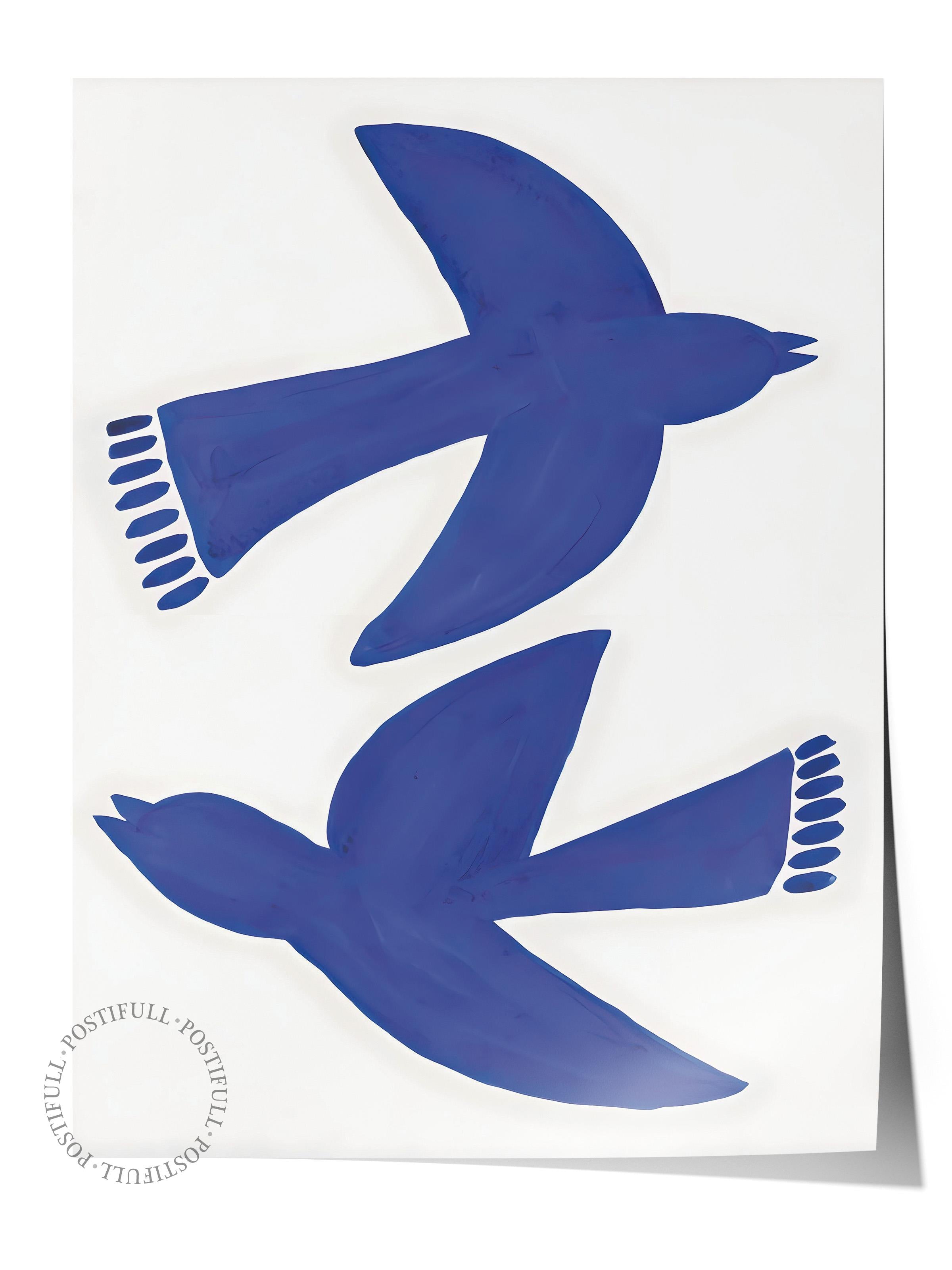 Çerçevesiz Poster, HD Kalite Duvar Posteri,Comfort Serisi, Bluebirds Fly Poster, NO:108602