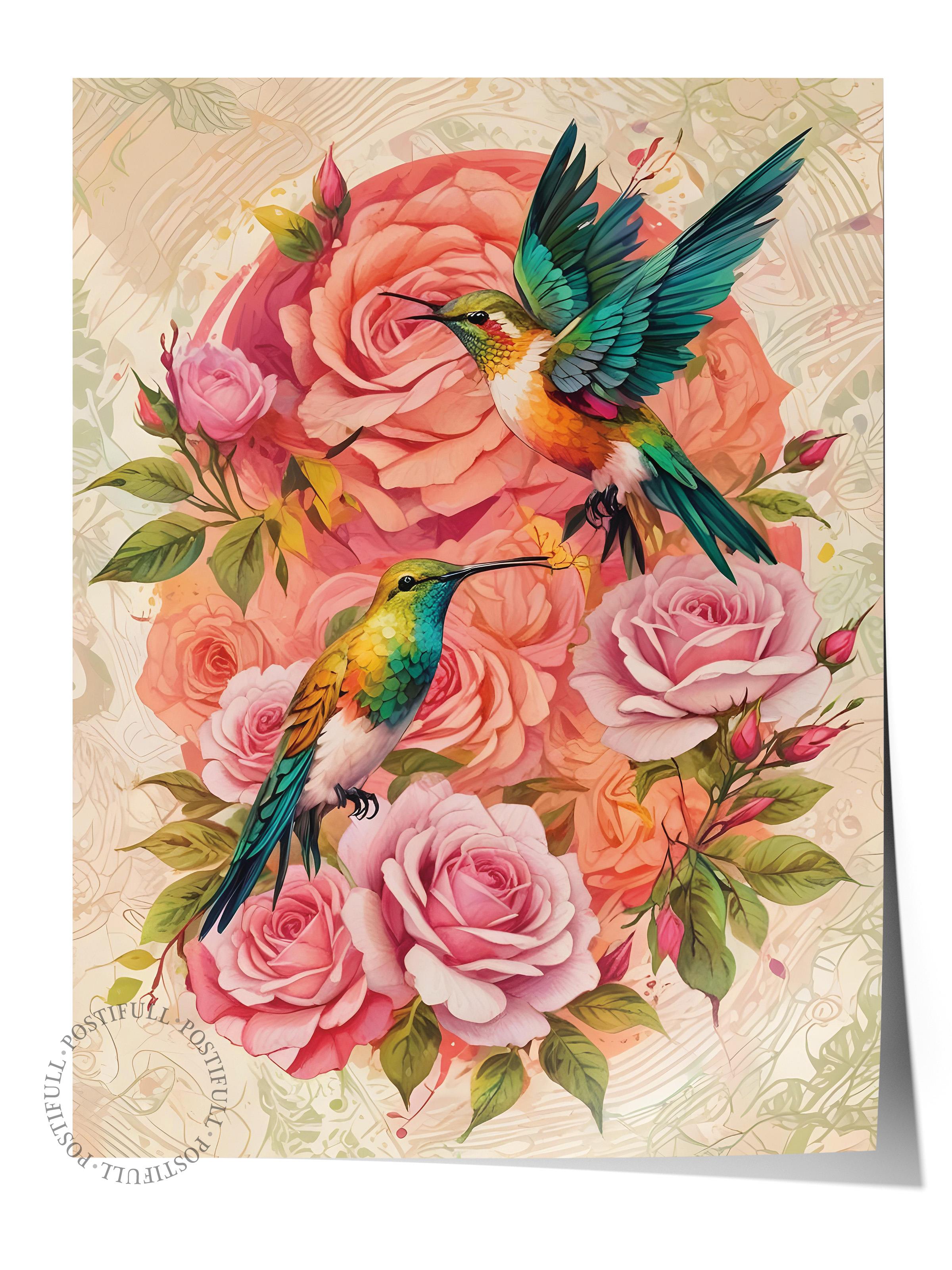 Çerçevesiz Poster, Comfort Serisi, Candy Garden - Paradise Birds Poster, NO:108616