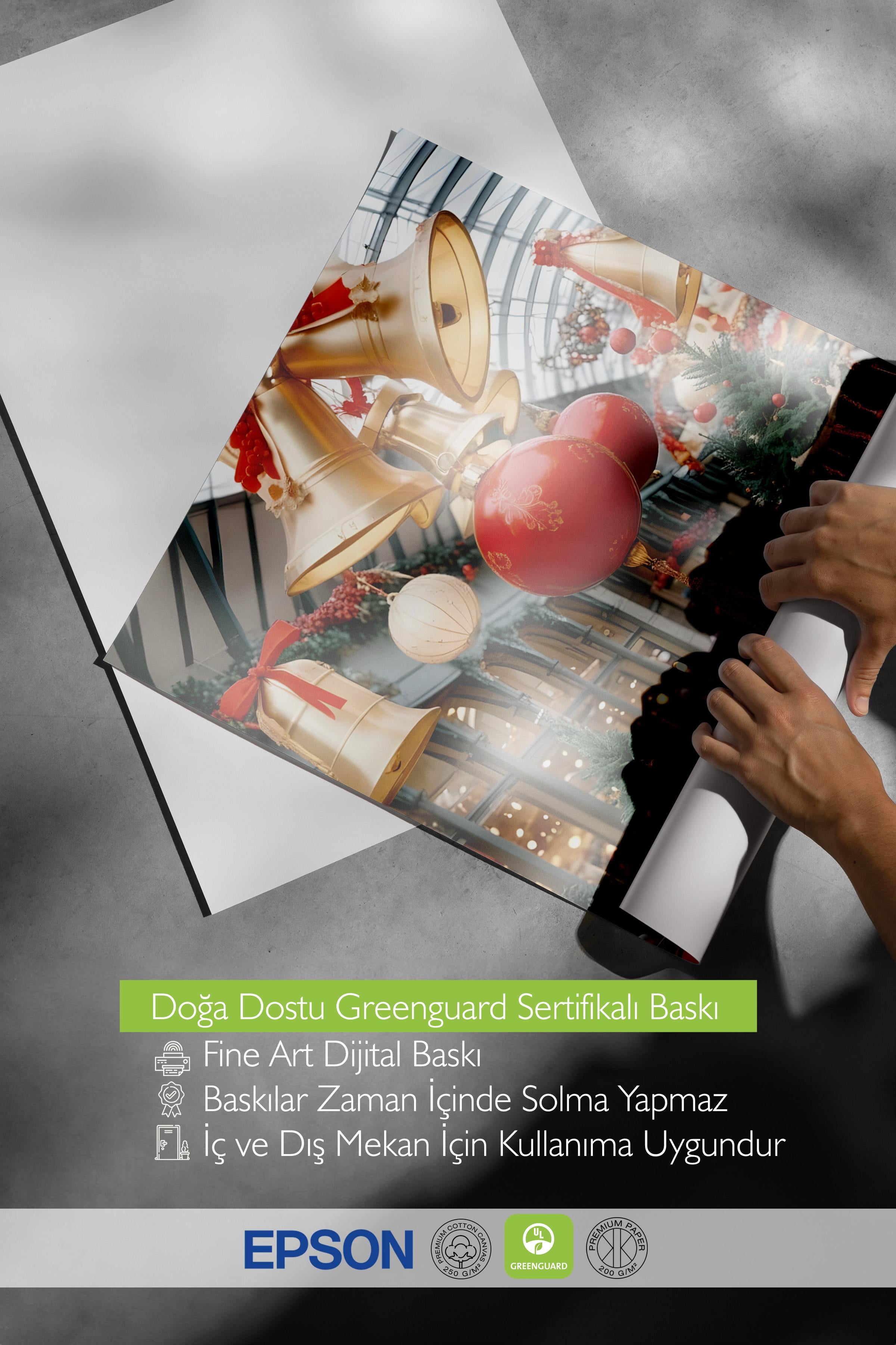 Çerçevesiz Yılbaşı Posteri, Yılbaşı Dekoru, Comfort Serisi, Christmas Station Poster, NO:108634