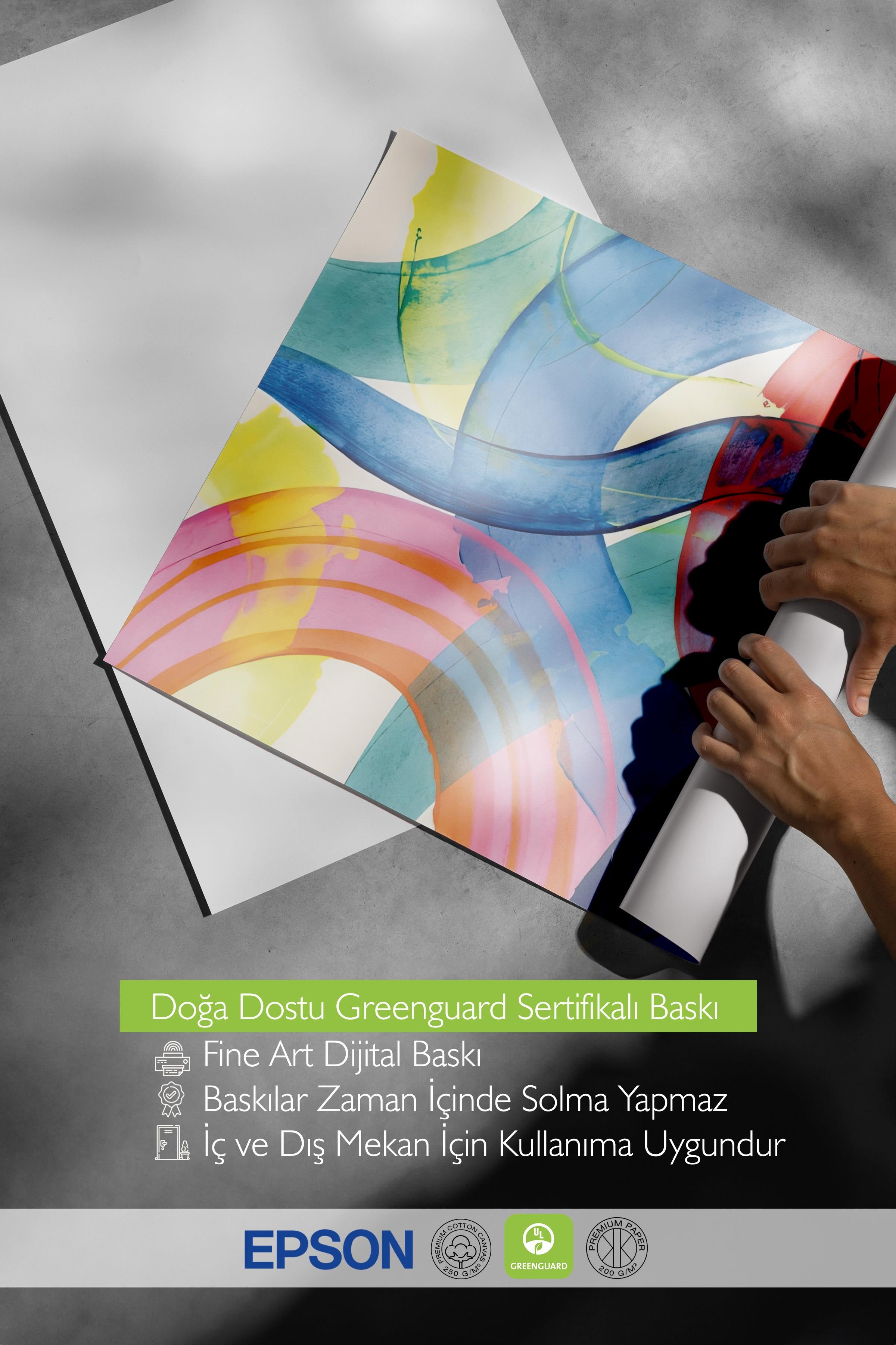 Çerçevesiz Poster, Comfort Serisi, Colorful Paint Strokes Poster, NO:108617