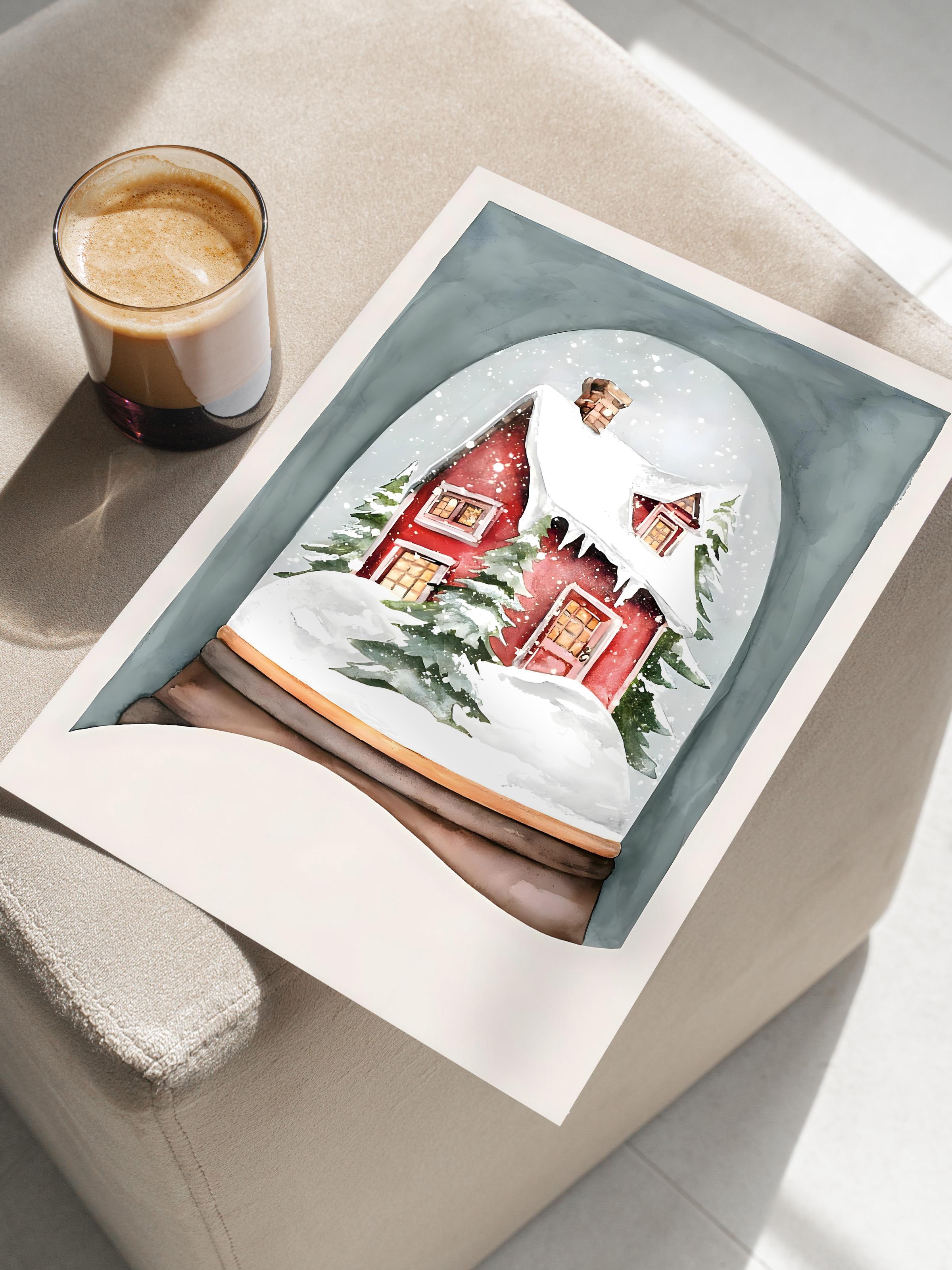 Çerçevesiz Yılbaşı Posteri, Yılbaşı Dekoru, Comfort Serisi, Crystal Ball Poster, NO:108681