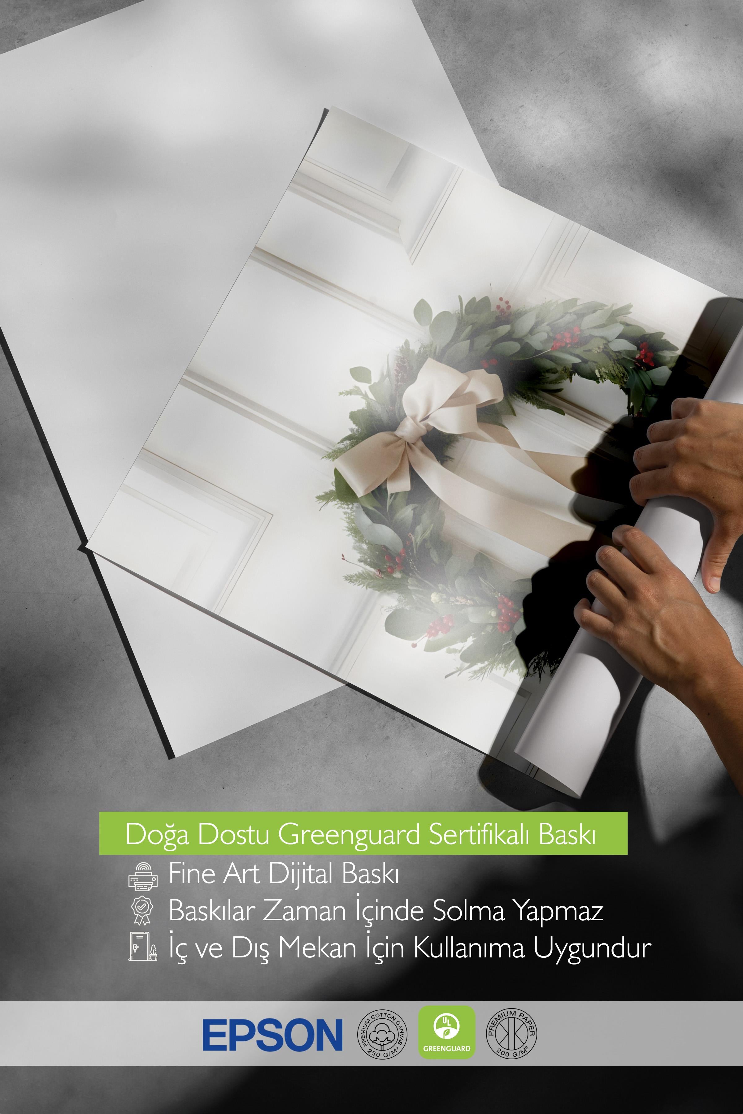 Çerçevesiz Yılbaşı Posteri, Yılbaşı Dekoru, Comfort Serisi, Eucalyptus Wreath Poster, NO:108621