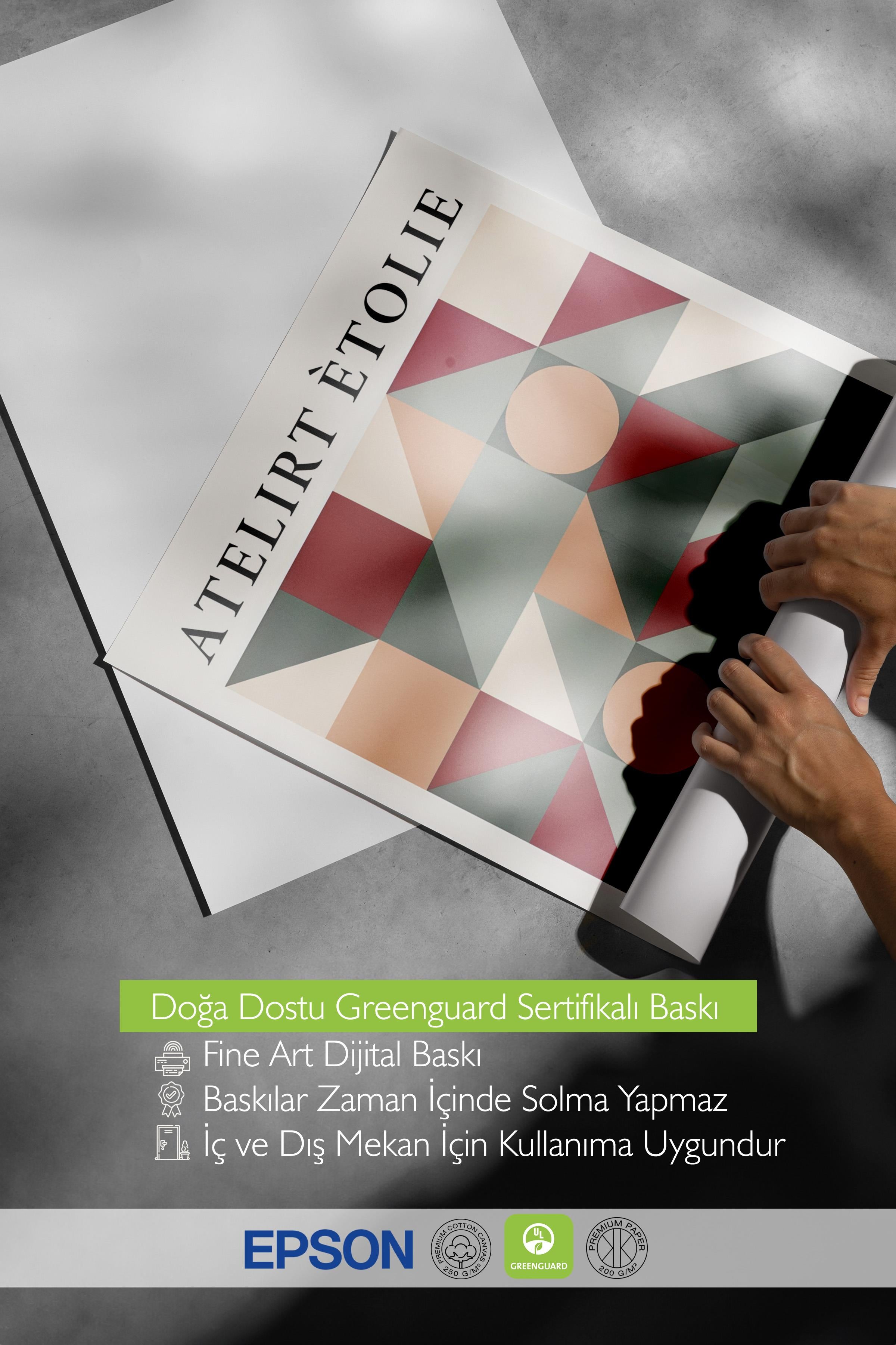 Çerçevesiz Yılbaşı Posteri, Yılbaşı Dekoru, Comfort Serisi, Graphic Christmas Tree Poster, NO:108637