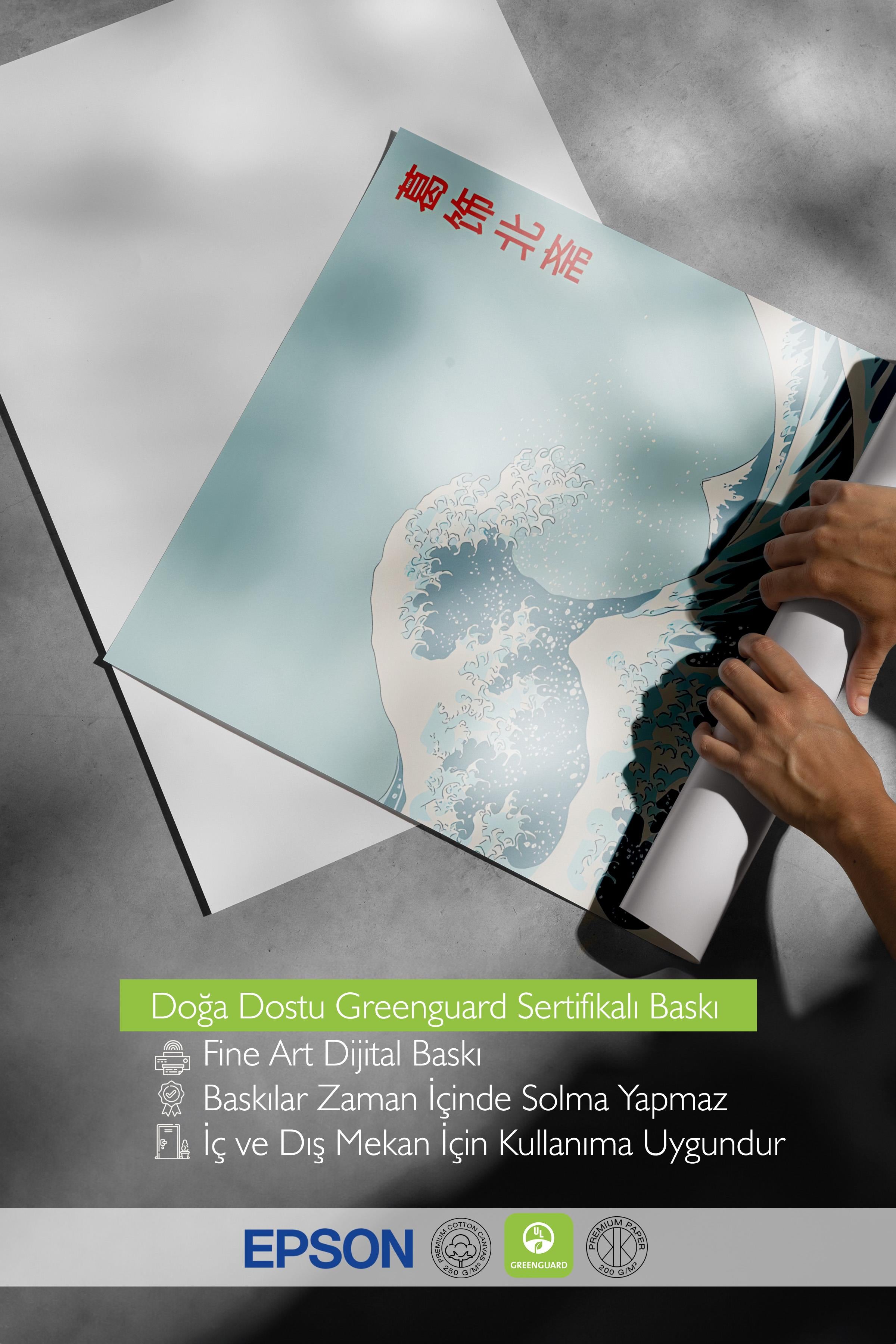 Çerçevesiz Poster, Comfort Serisi, Hokusai - The Great Wave Off Kanagawa Poster, NO:108710