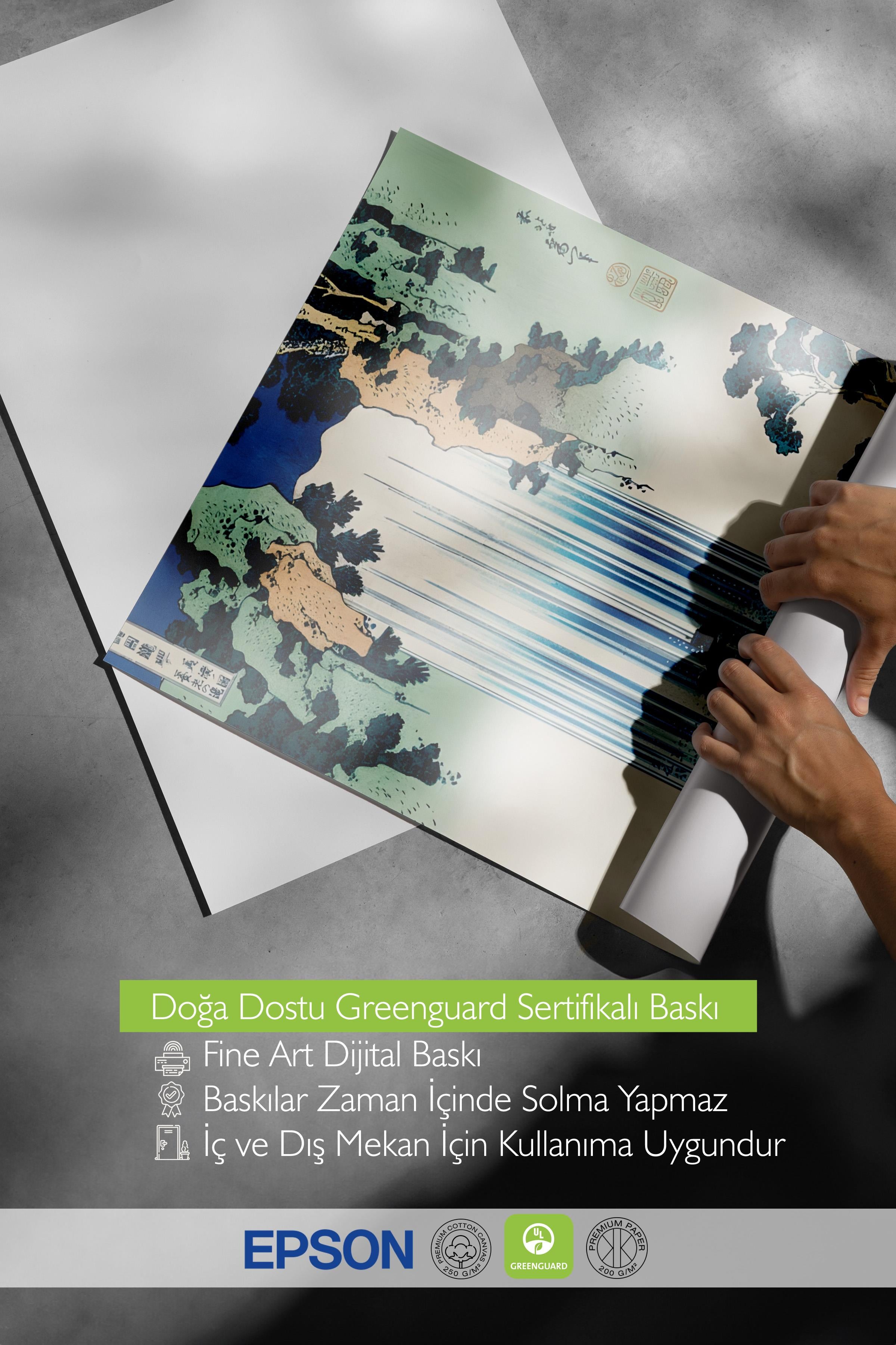 Çerçevesiz Poster, Comfort Serisi, Hokusai - Yōrō Waterfall In Mino Province Poster, NO:108717