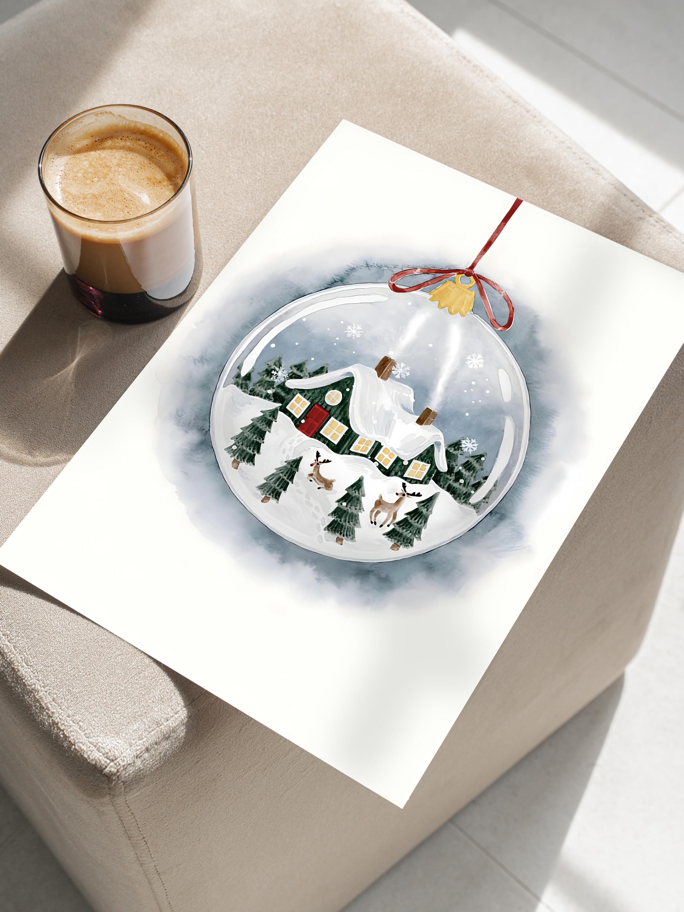 Çerçevesiz Yılbaşı Posteri, Yılbaşı Dekoru, Comfort Serisi, Holiday Ornament Poster, NO:108640