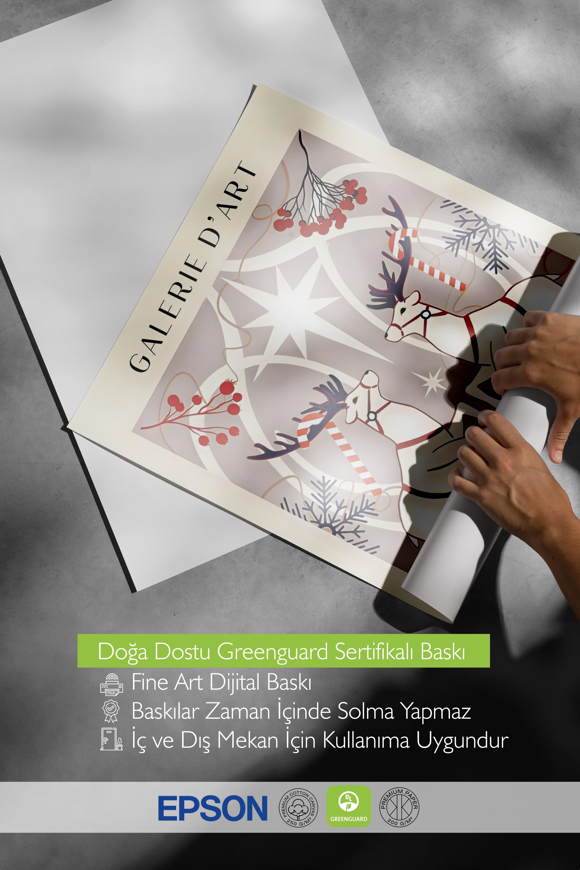 Çerçevesiz Yılbaşı Posteri, Yılbaşı Dekoru, Comfort Serisi, Holiday Pattern Poster, NO:108680