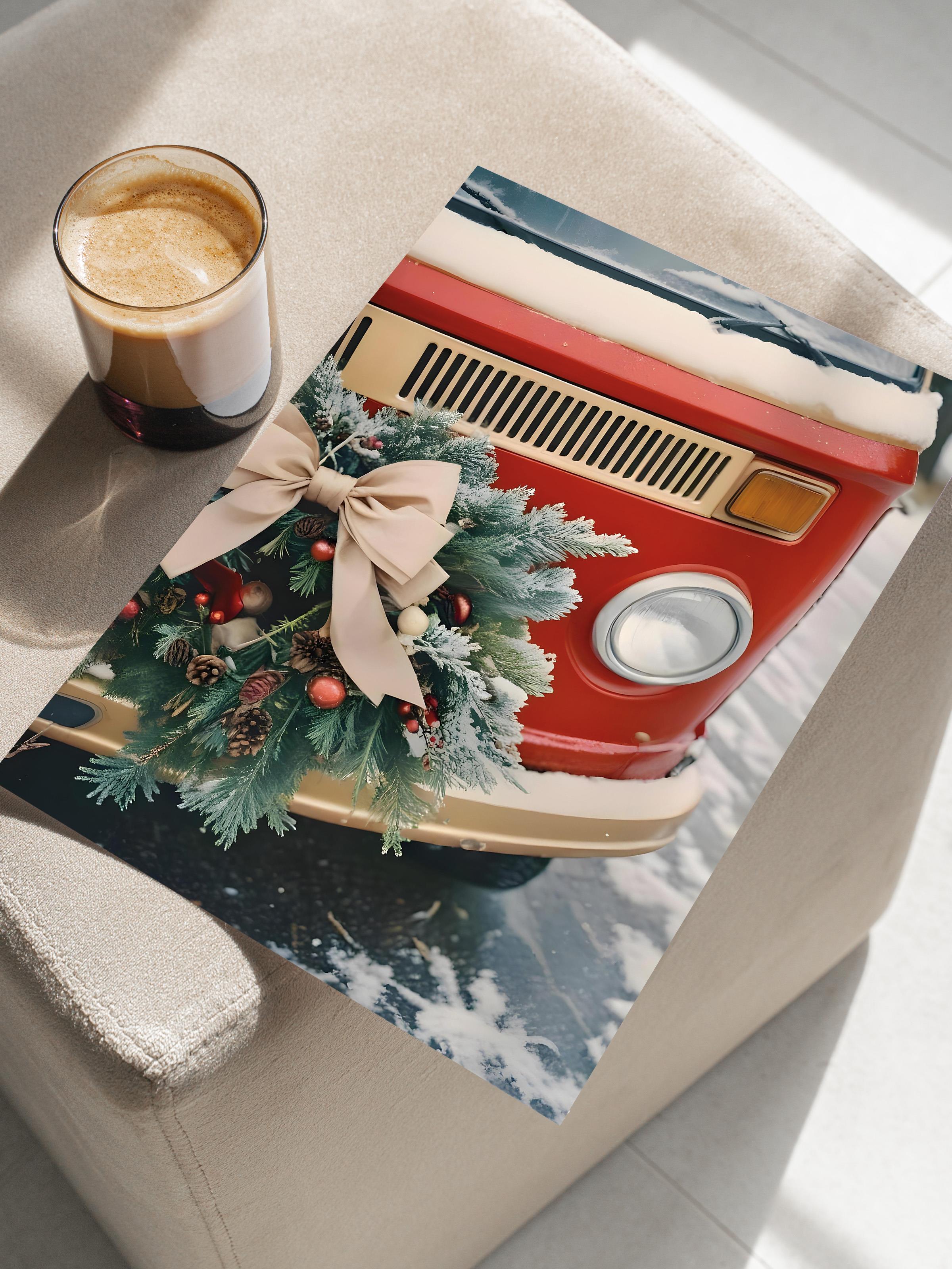 Çerçevesiz Yılbaşı Posteri, Yılbaşı Dekoru, Comfort Serisi, Holiday Van Poster, NO:108627