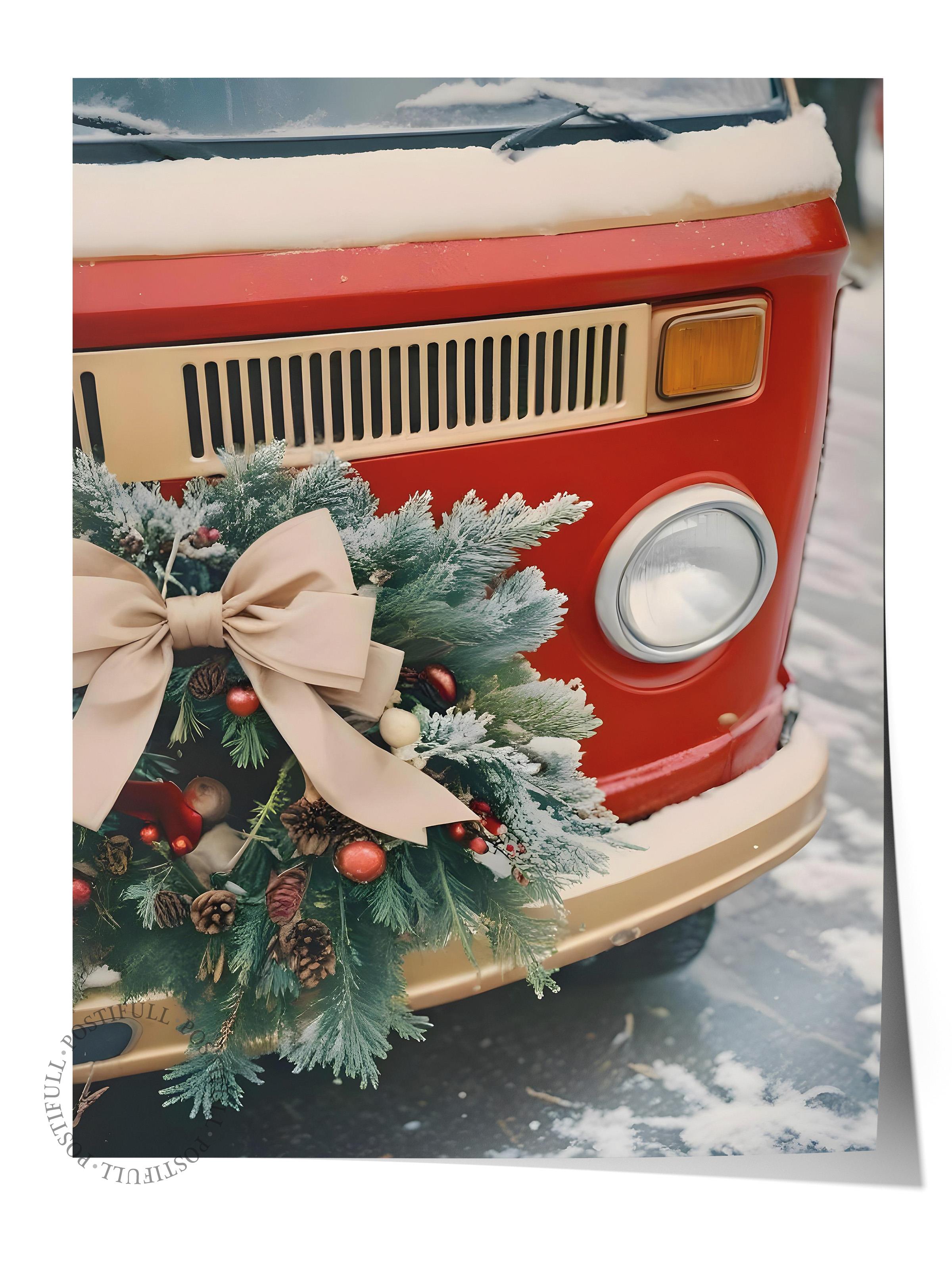 Çerçevesiz Yılbaşı Posteri, Yılbaşı Dekoru, Comfort Serisi, Holiday Van Poster, NO:108627