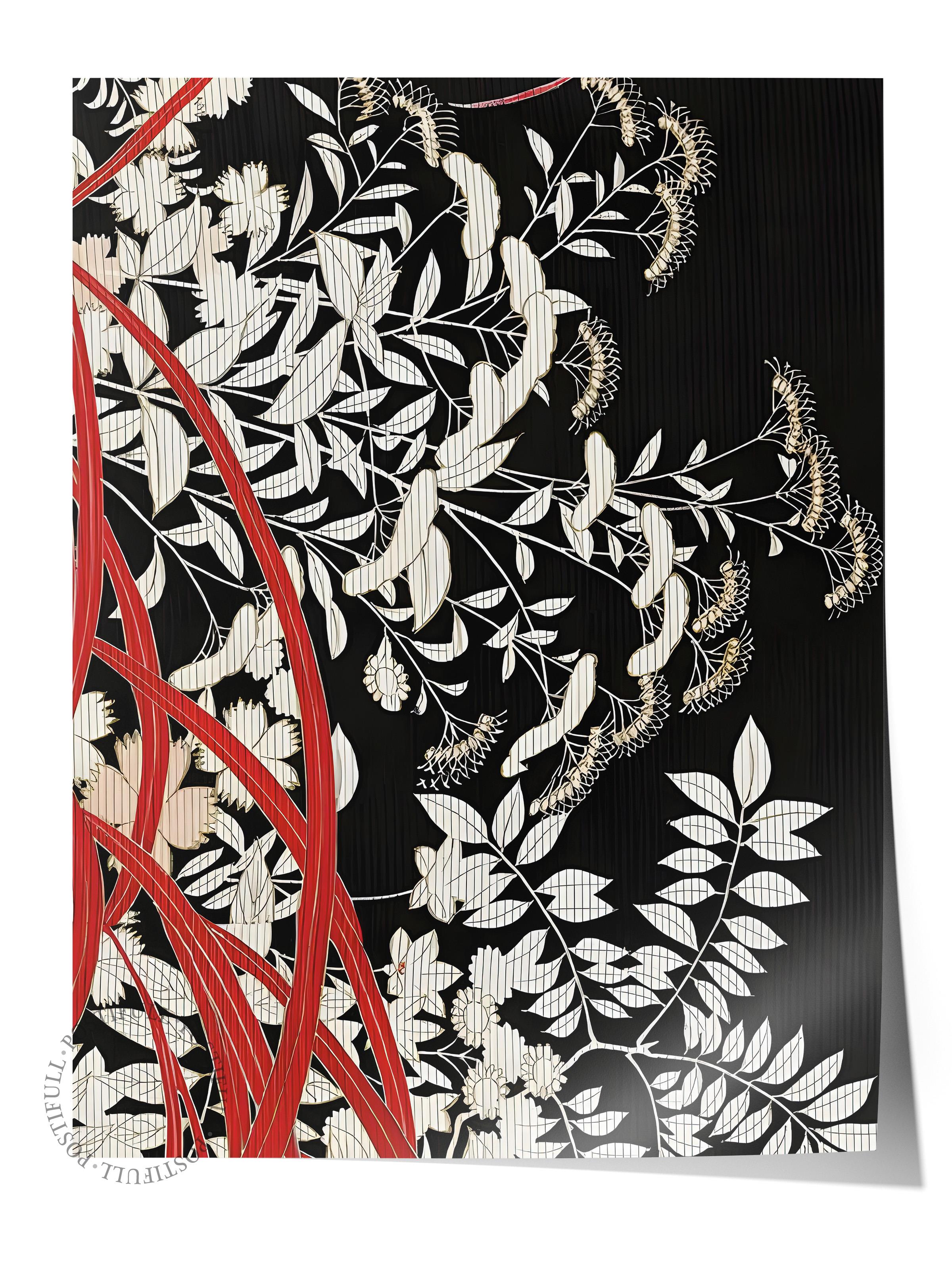 Çerçevesiz Poster, HD Kalite Duvar Posteri,Comfort Serisi, Japanese Flowers Poster, NO:108723