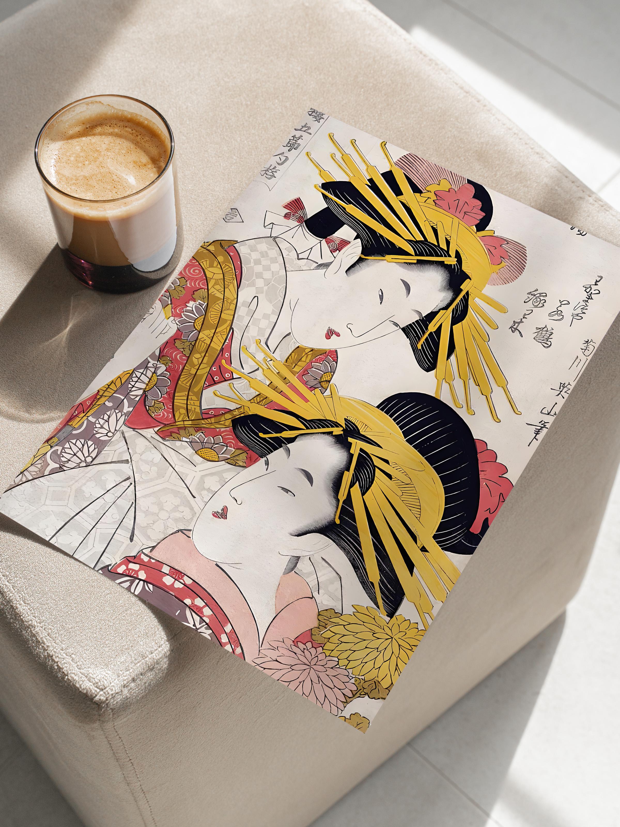 Çerçevesiz Poster, HD Kalite Duvar Posteri,Comfort Serisi, Japanese Women Poster, NO:108720