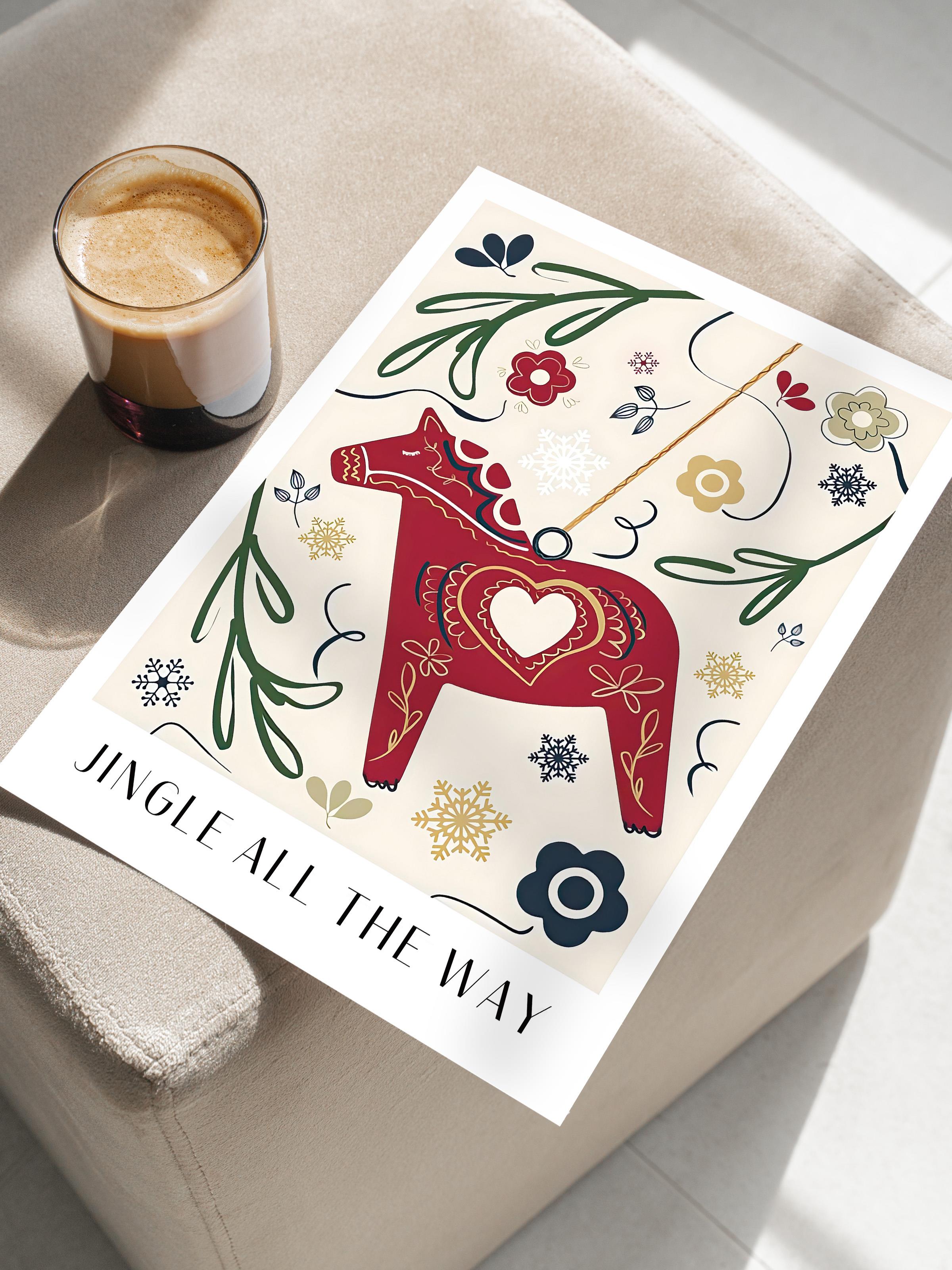 Çerçevesiz Yılbaşı Posteri, Yılbaşı Dekoru, Comfort Serisi, Jingle All the Way Poster, NO:108679