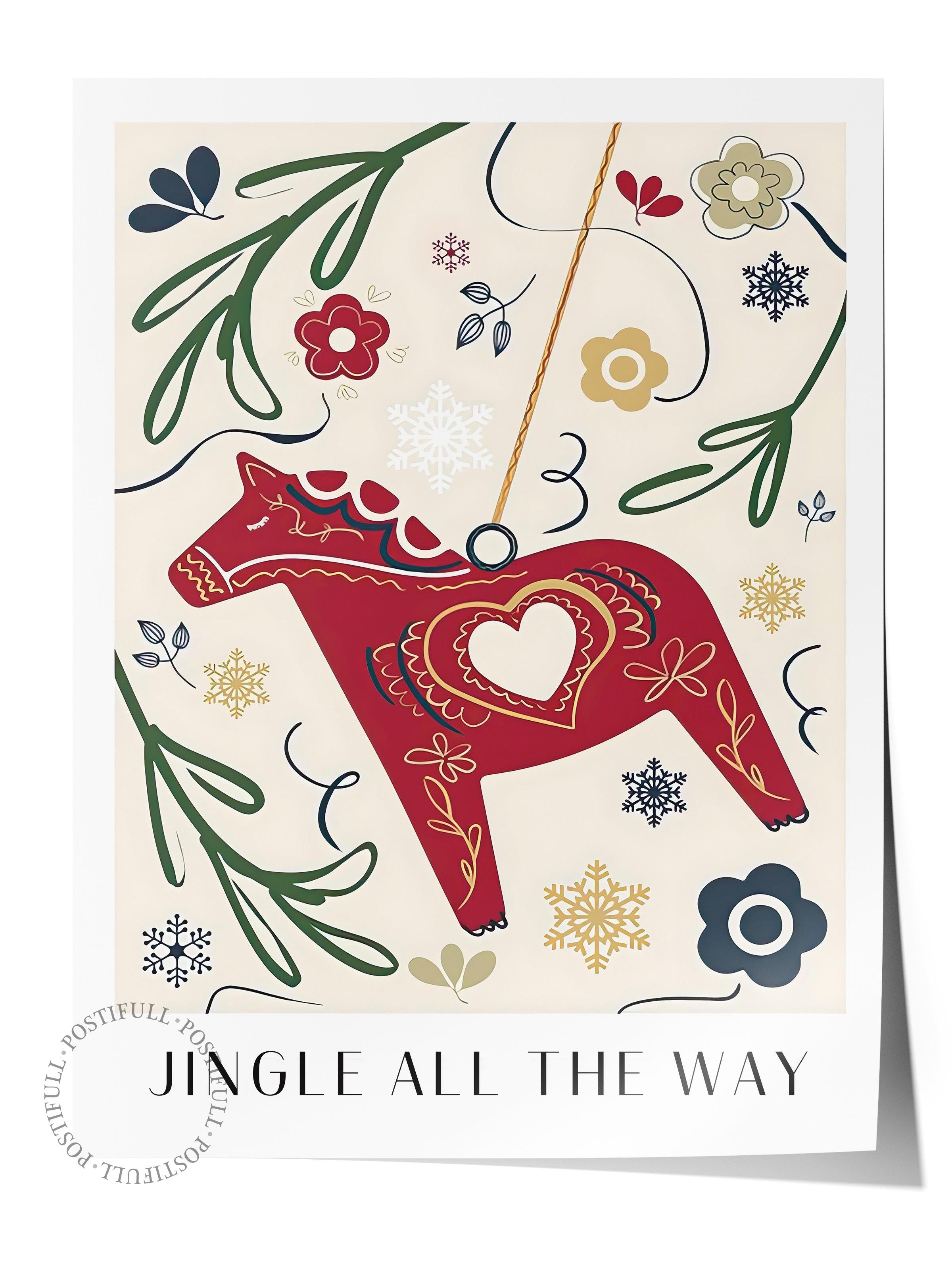 Çerçevesiz Yılbaşı Posteri, Yılbaşı Dekoru, Comfort Serisi, Jingle All the Way Poster, NO:108679