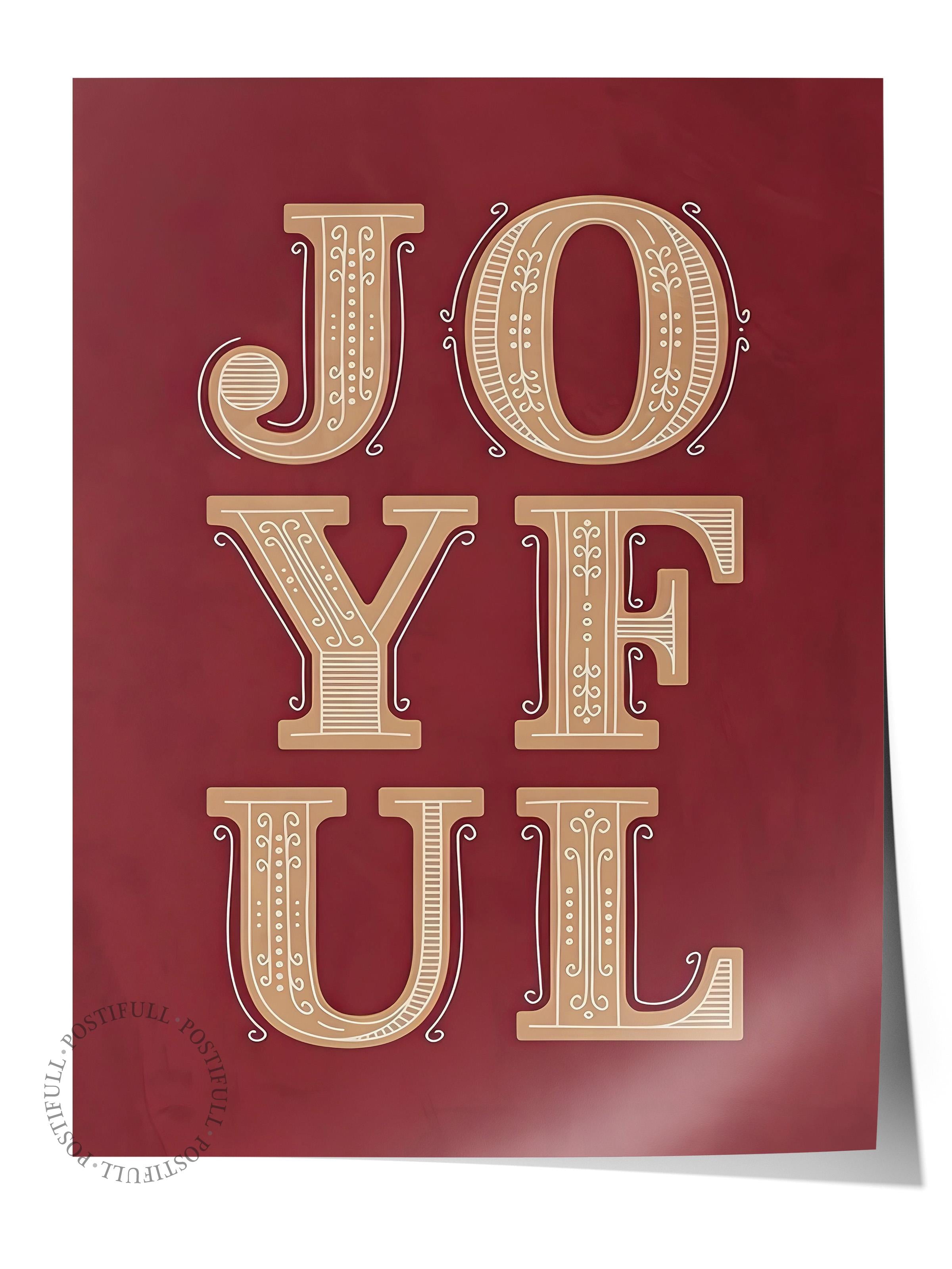 Çerçevesiz Yılbaşı Posteri, Yılbaşı Dekoru, Comfort Serisi, Joyful Poster, NO:108645