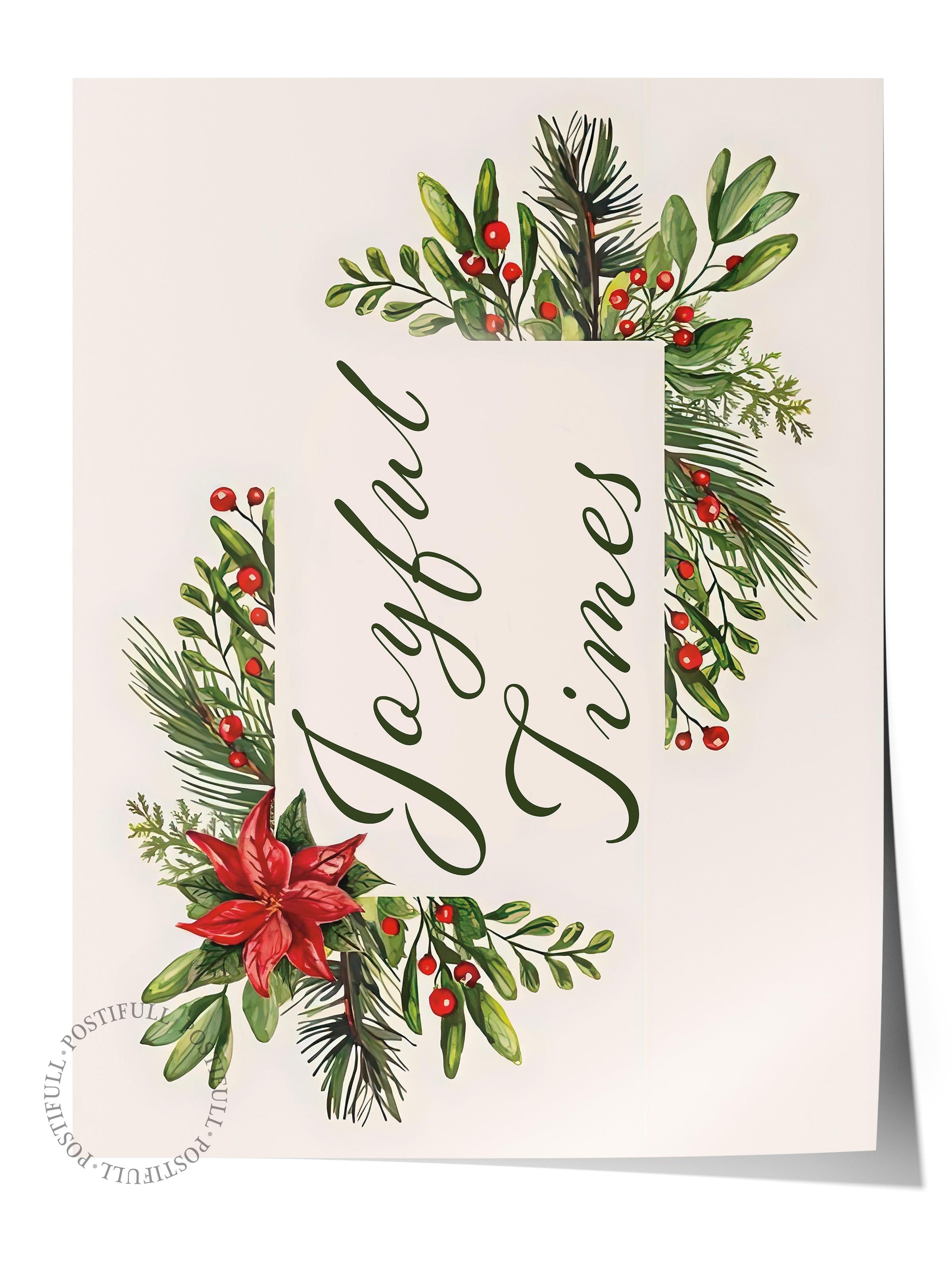 Çerçevesiz Yılbaşı Posteri, Yılbaşı Dekoru, Comfort Serisi, Joyful Times Poster, NO:108633