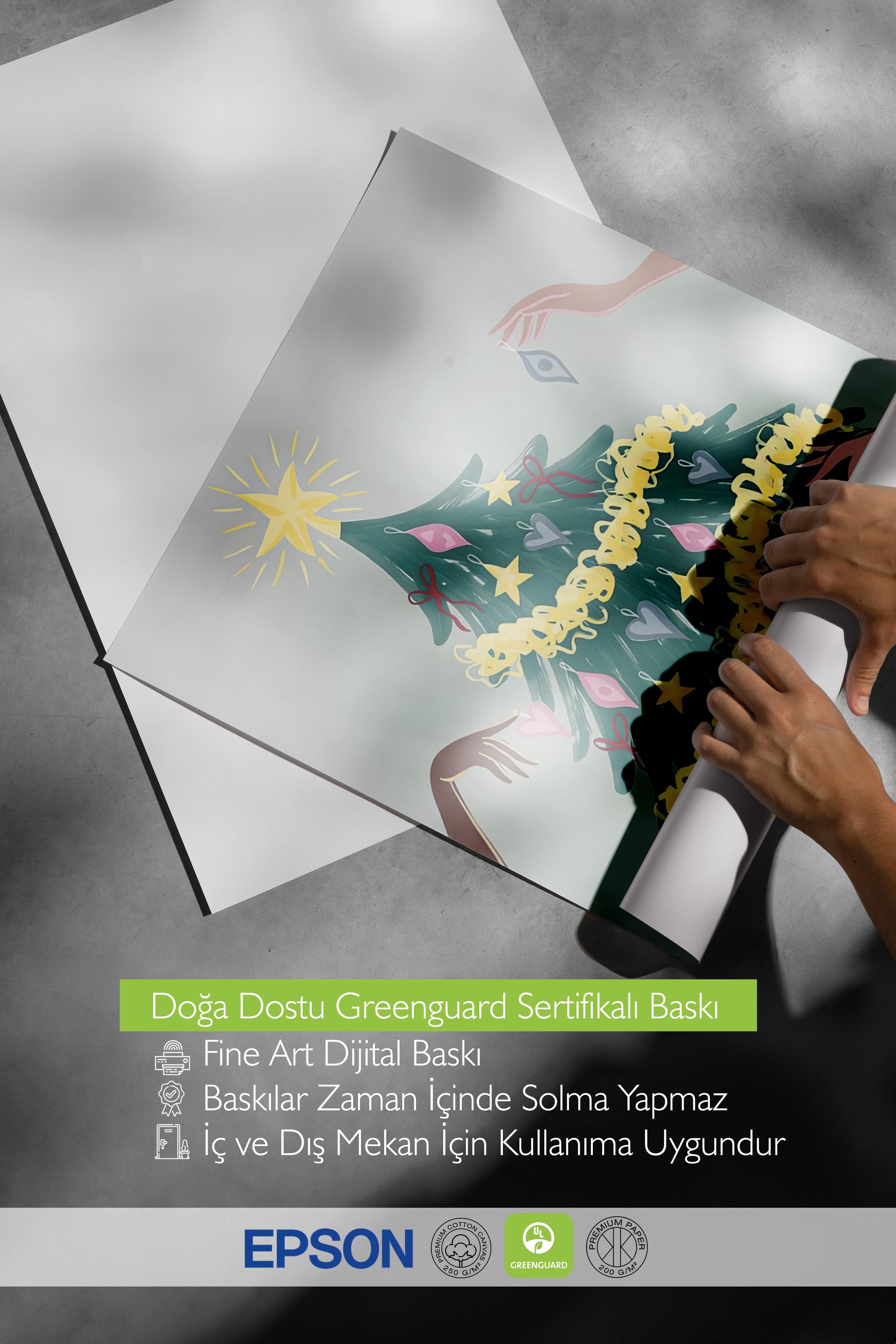 Çerçevesiz Yılbaşı Posteri, Yılbaşı Dekoru, Comfort Serisi, Joyful Tree Poster, NO:108674