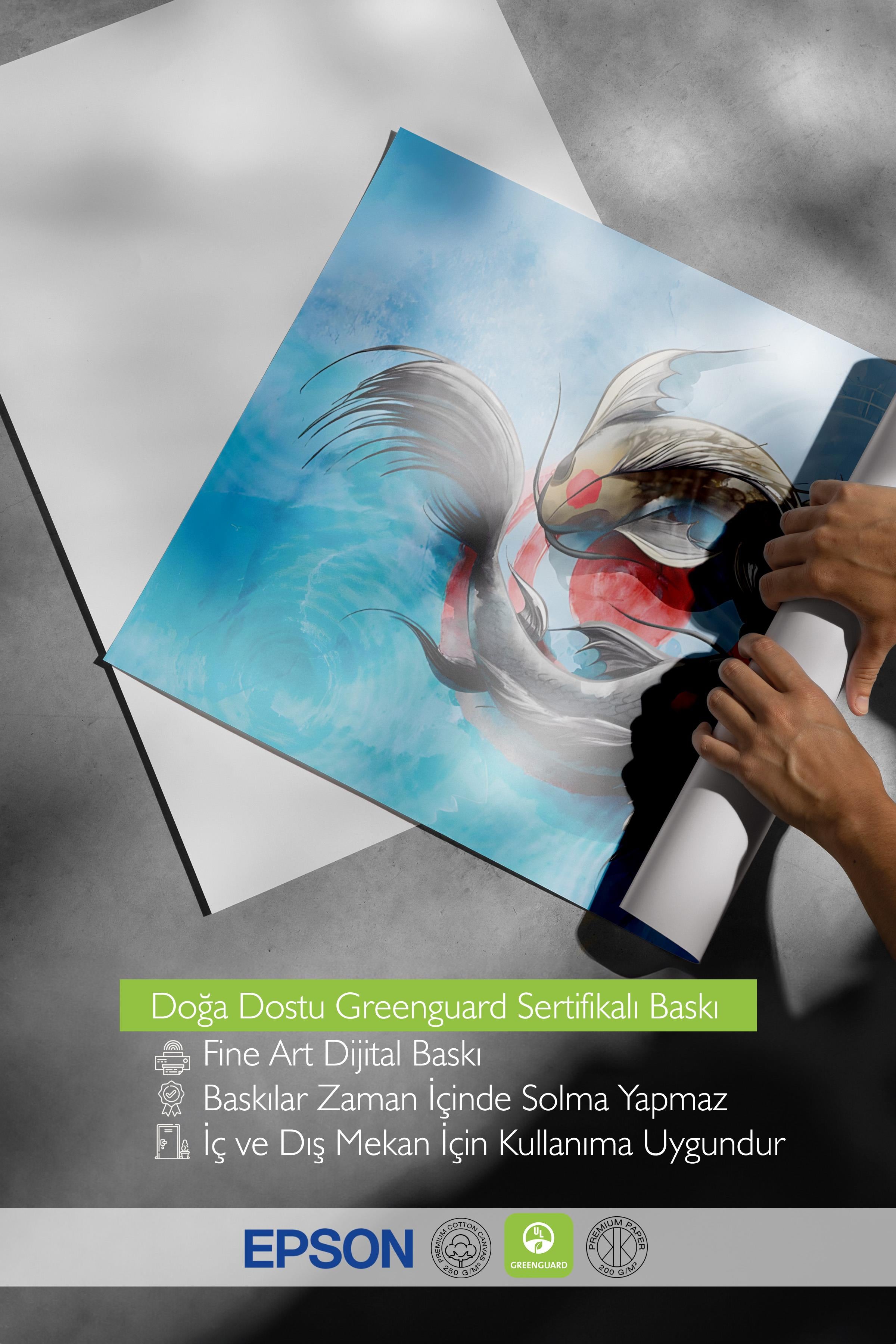 Çerçevesiz Poster, HD Kalite Duvar Posteri,Comfort Serisi, Light Koi Poster, NO:108695