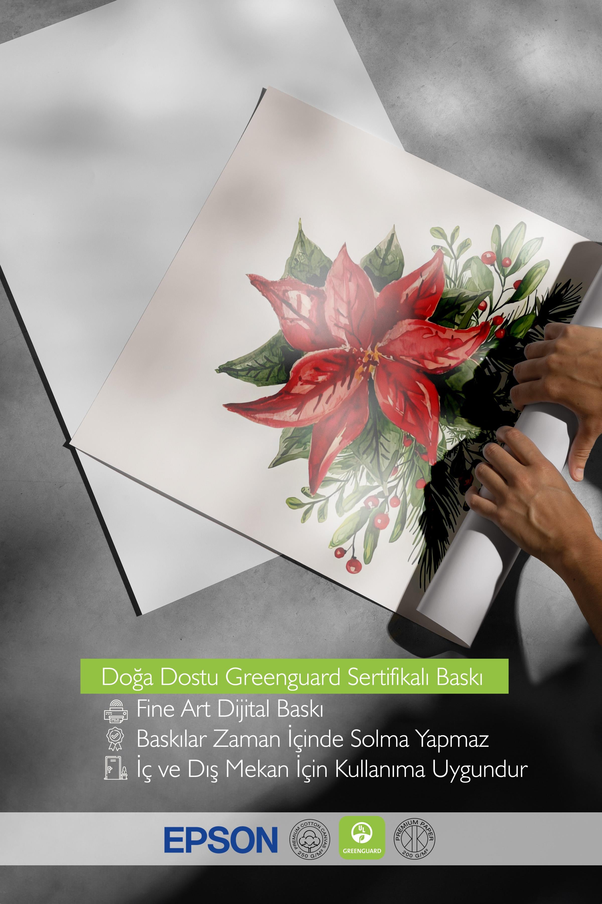 Çerçevesiz Yılbaşı Posteri,  Comfort Serisi, Love and Flowers for Christmas Poster, NO:108636