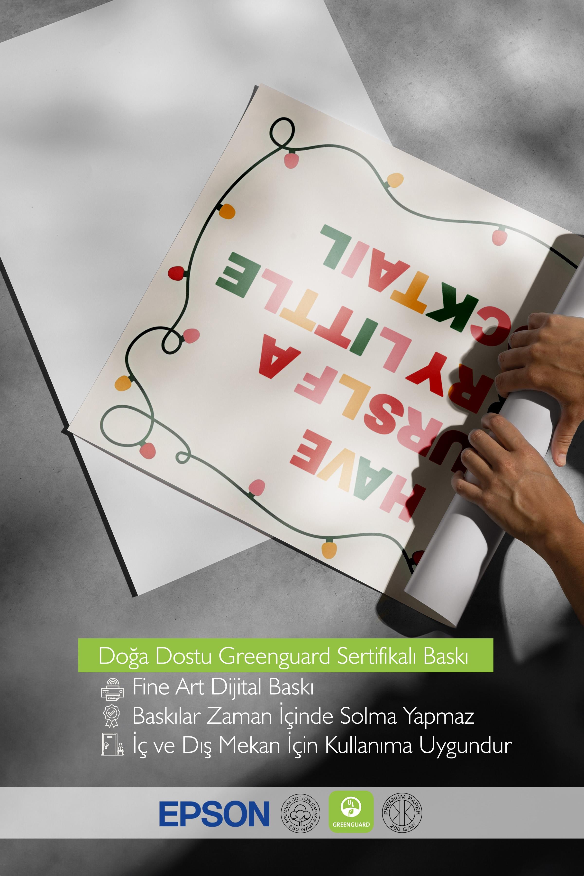 Çerçevesiz Yılbaşı Posteri, Yılbaşı Dekoru, Comfort Serisi, Merry Little Cocktail Poster, NO:108668