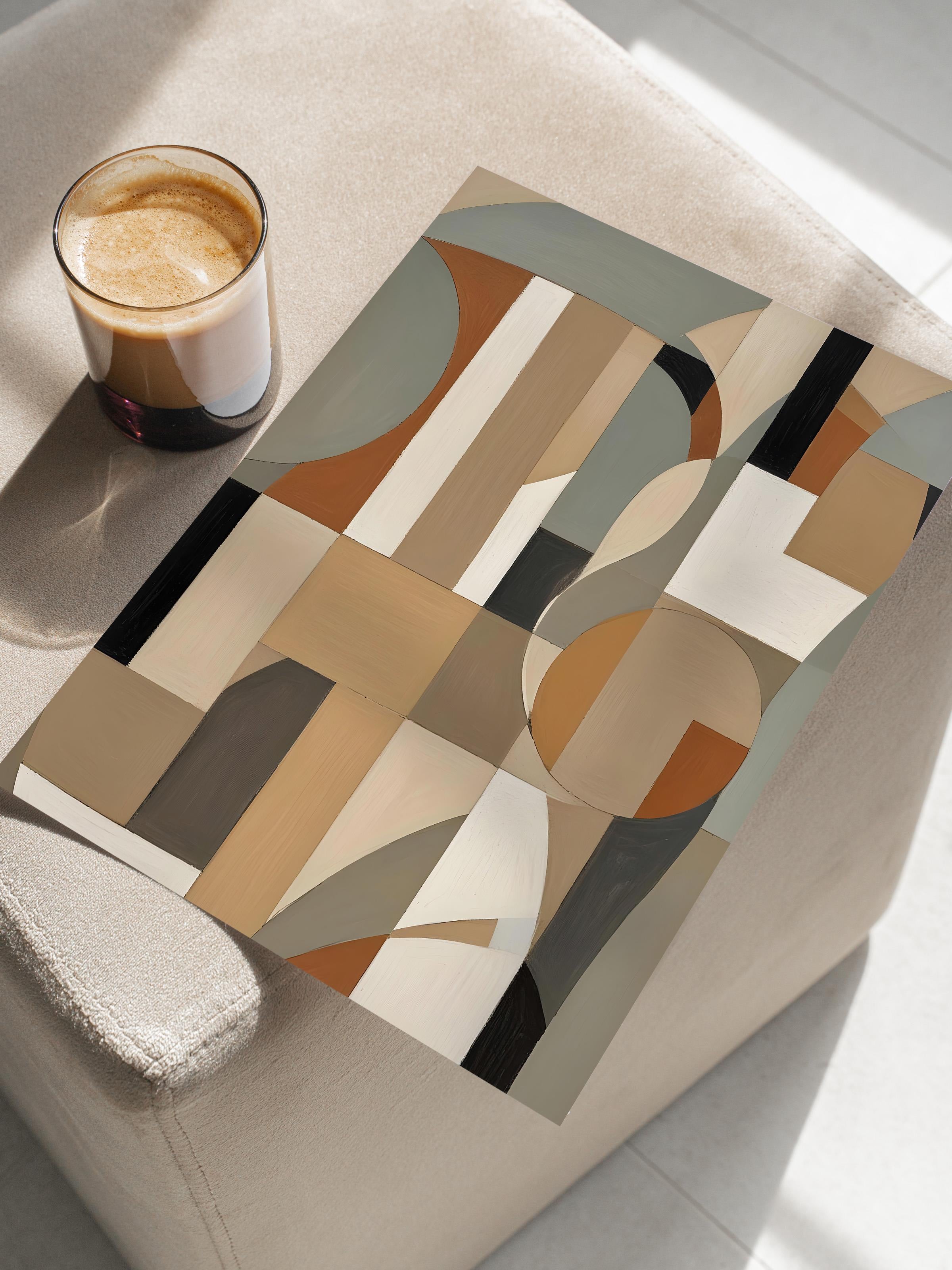 Çerçevesiz Poster, HD Kalite Duvar Posteri,Comfort Serisi, Painted Shapes No1 Poster, NO:108689