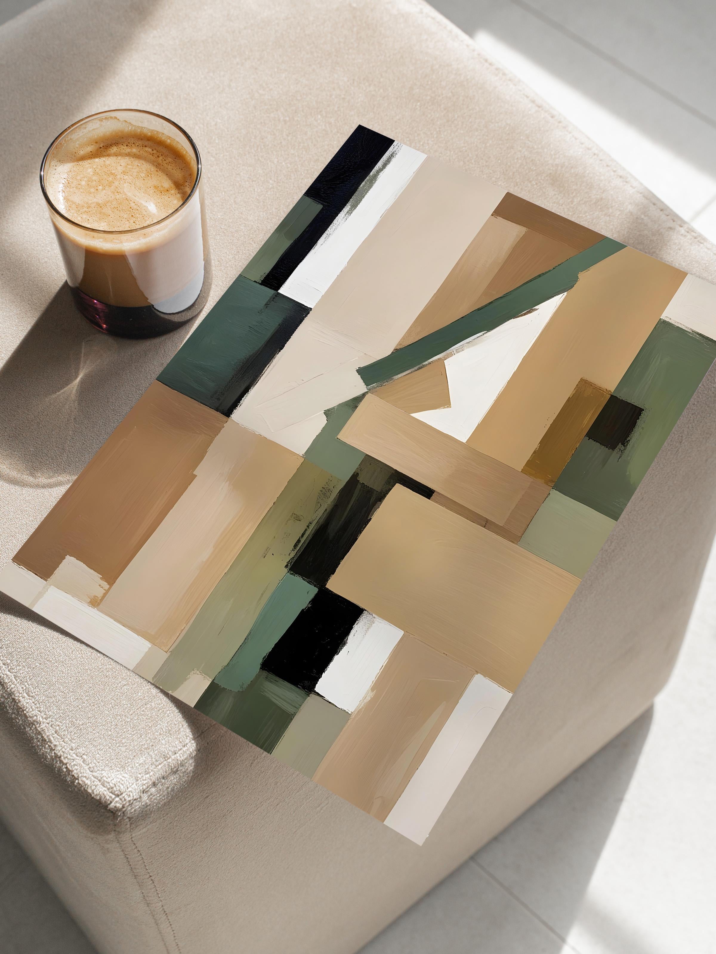 Çerçevesiz Poster, HD Kalite Duvar Posteri,Comfort Serisi, Painted Shapes No2 Poster, NO:108690