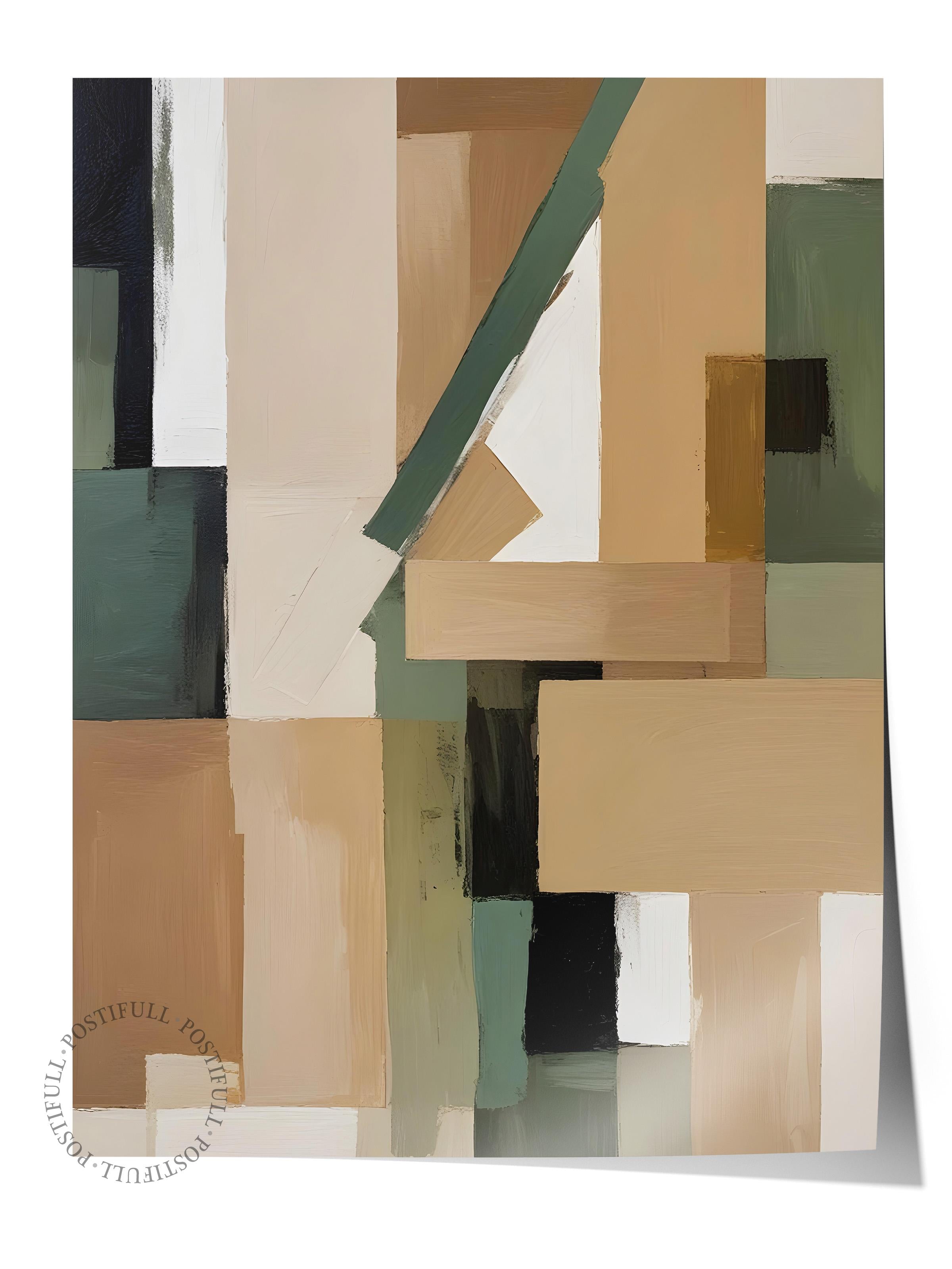 Çerçevesiz Poster, HD Kalite Duvar Posteri,Comfort Serisi, Painted Shapes No2 Poster, NO:108690