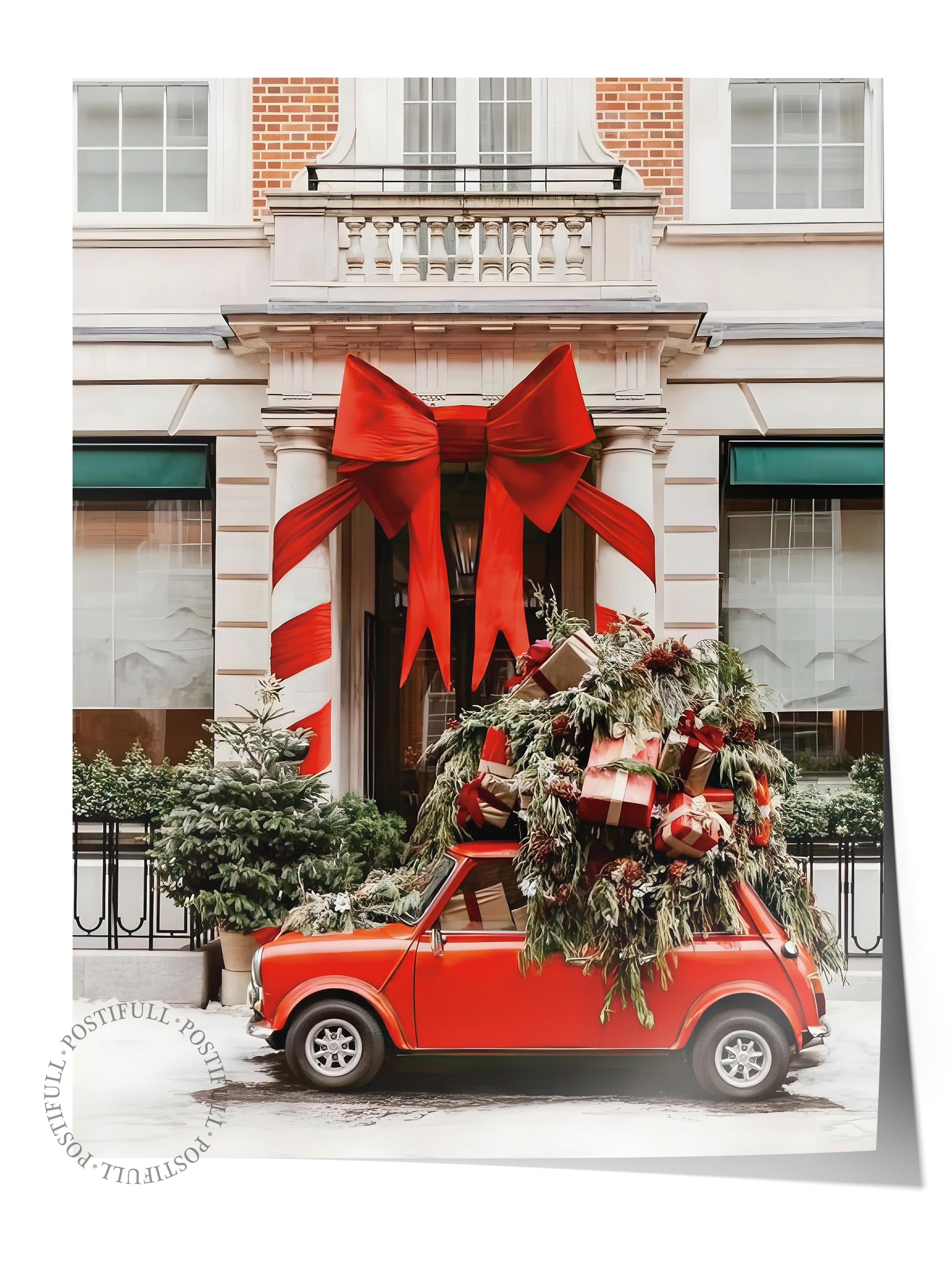 Çerçevesiz Yılbaşı Posteri, Yılbaşı Dekoru, Comfort Serisi, Parked for Christmas Poster, NO:108632