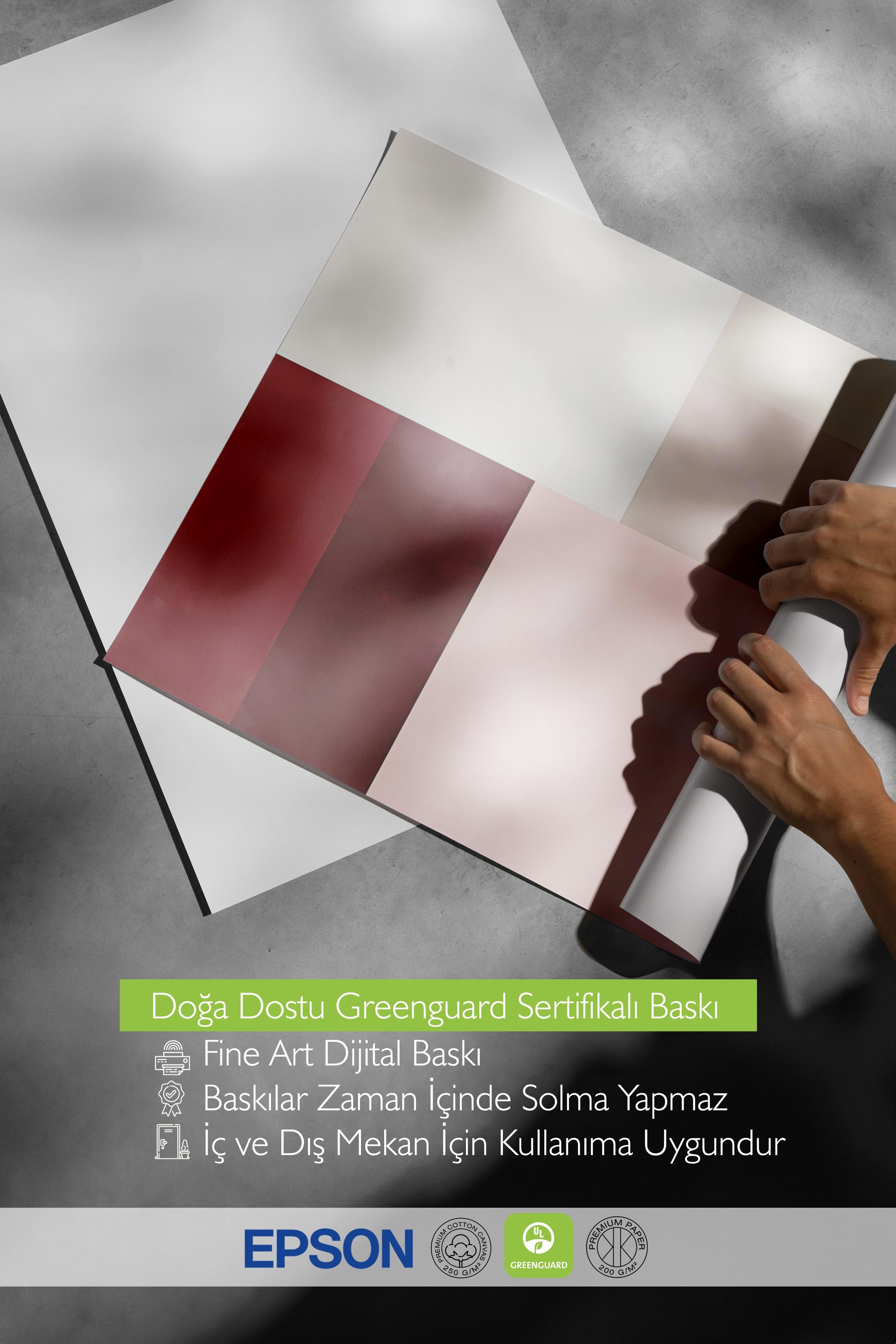 Çerçevesiz Poster, Comfort Serisi, Red And Pink Colour Block Poster, NO:108707