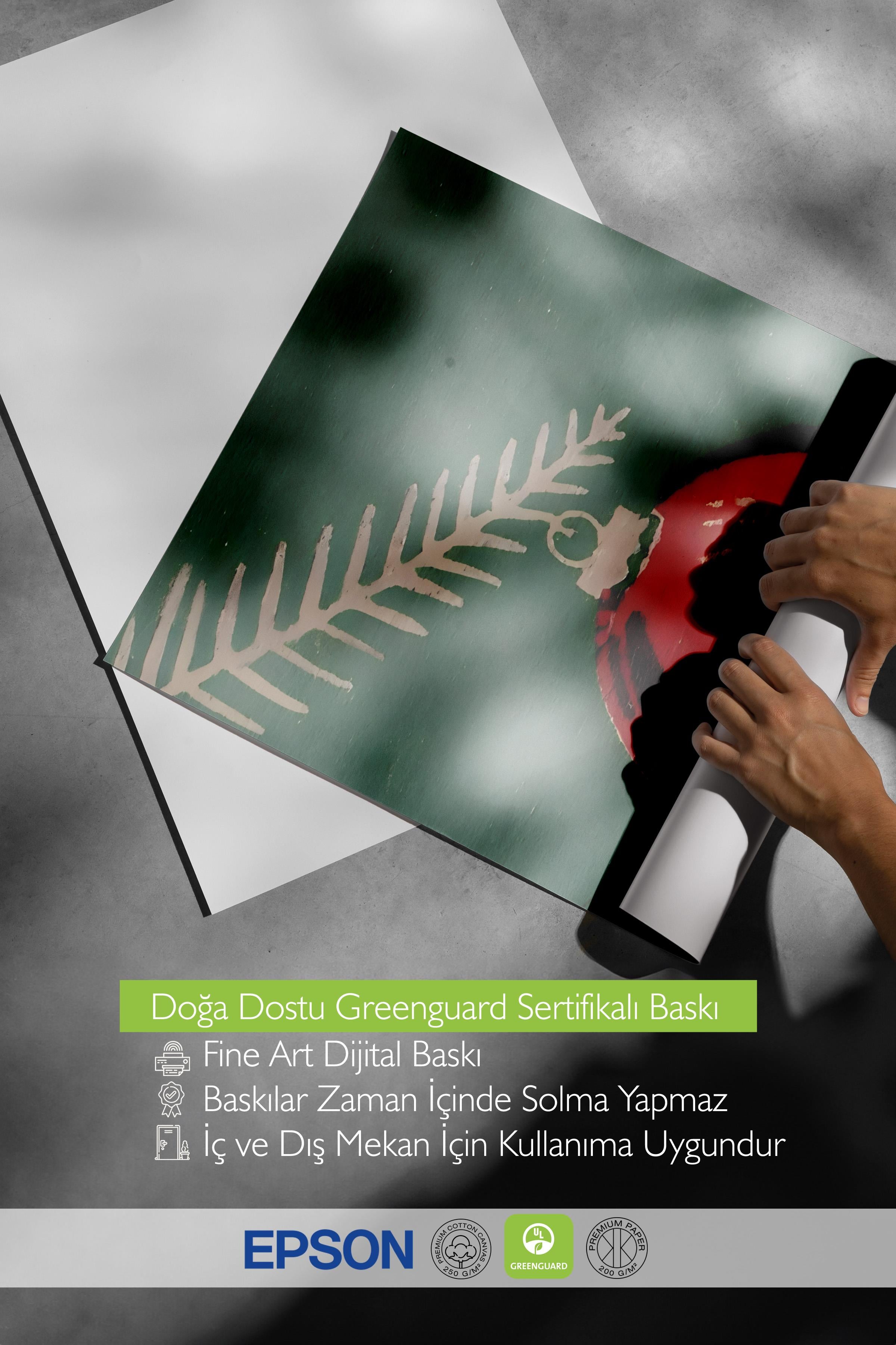 Çerçevesiz Yılbaşı Posteri, Yılbaşı Dekoru, Comfort Serisi, Retro Christmas Poster, NO:108682