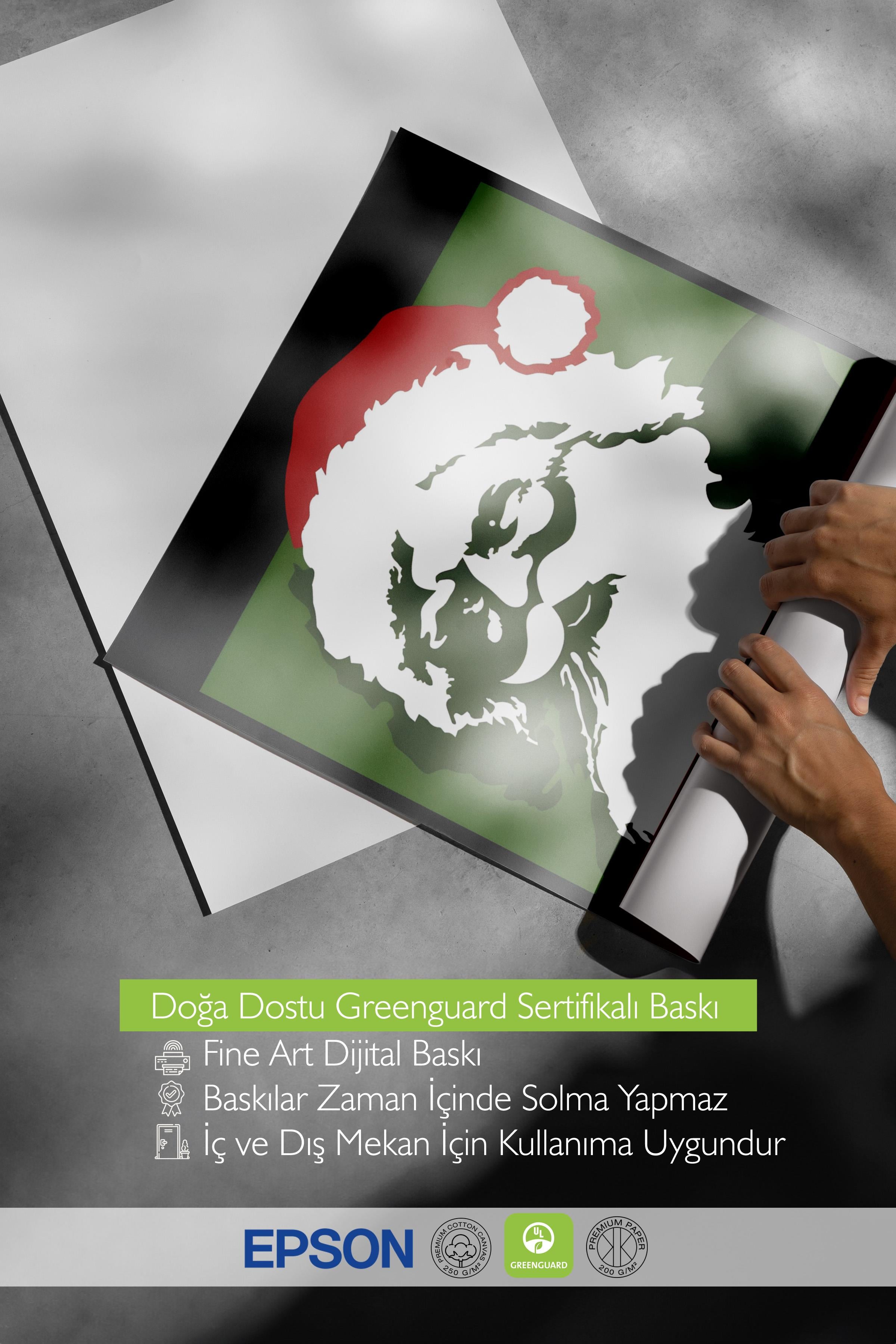 Çerçevesiz Yılbaşı Posteri, Yılbaşı Dekoru, Comfort Serisi, Santa Poster, NO:108667