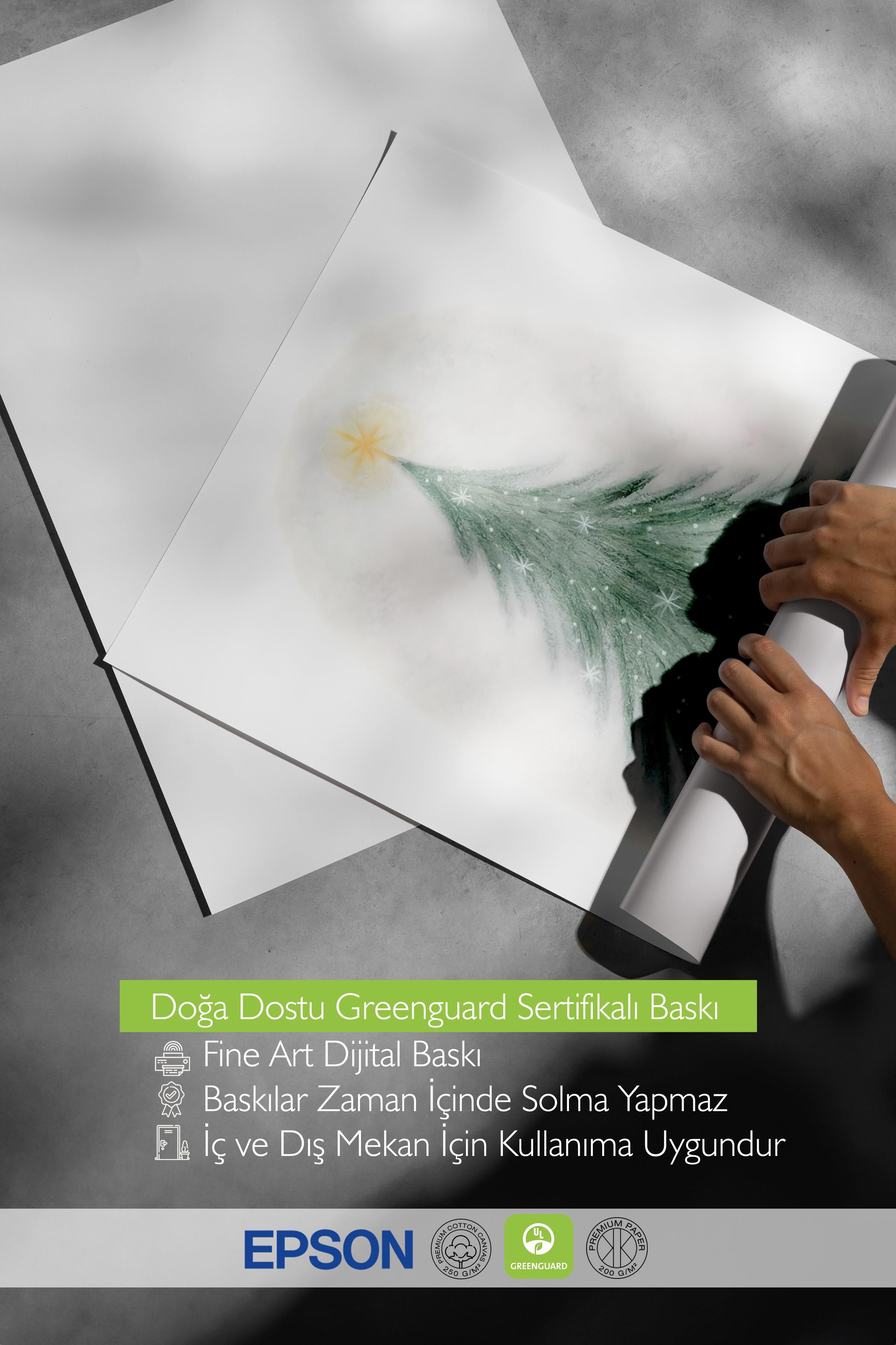 Çerçevesiz Yılbaşı Posteri, Yılbaşı Dekoru, Comfort Serisi, Sparkling Christmas Tree Poster, NO:108624