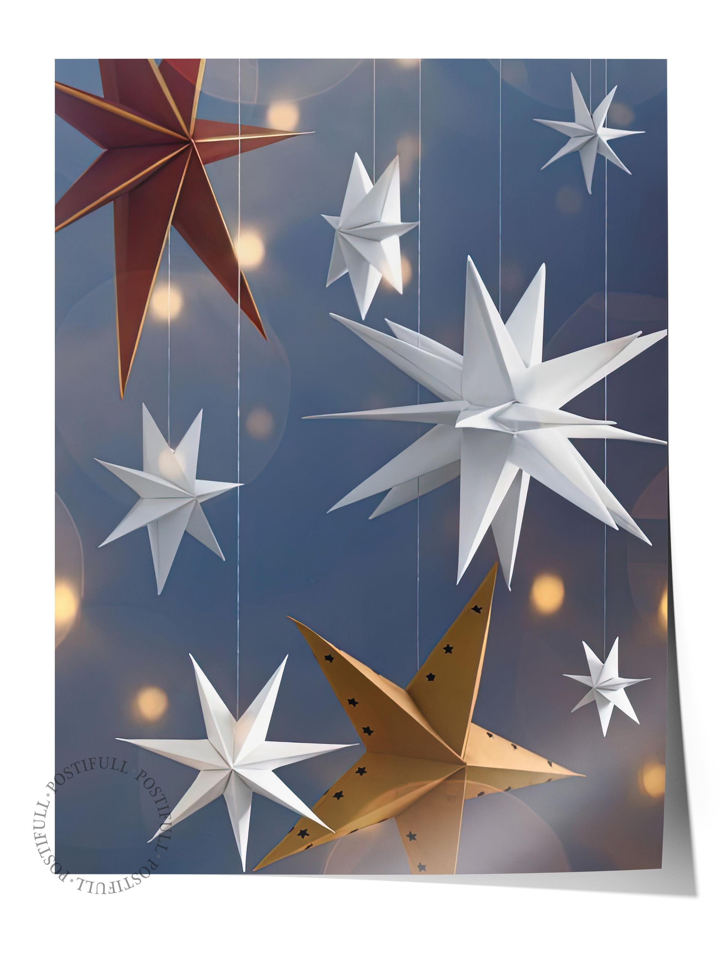 Çerçevesiz Yılbaşı Posteri, Yılbaşı Dekoru, Comfort Serisi, Stars Aligned Poster, NO:108662