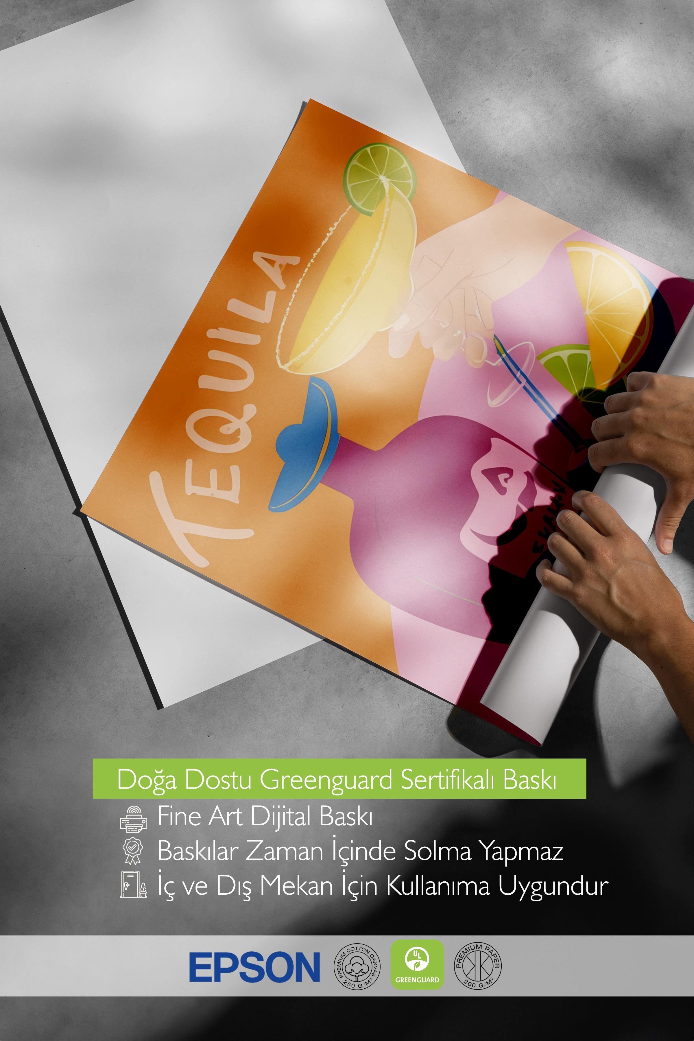 Çerçevesiz Poster, Comfort Serisi, Tequila Made Me Do It Poster, NO:108618