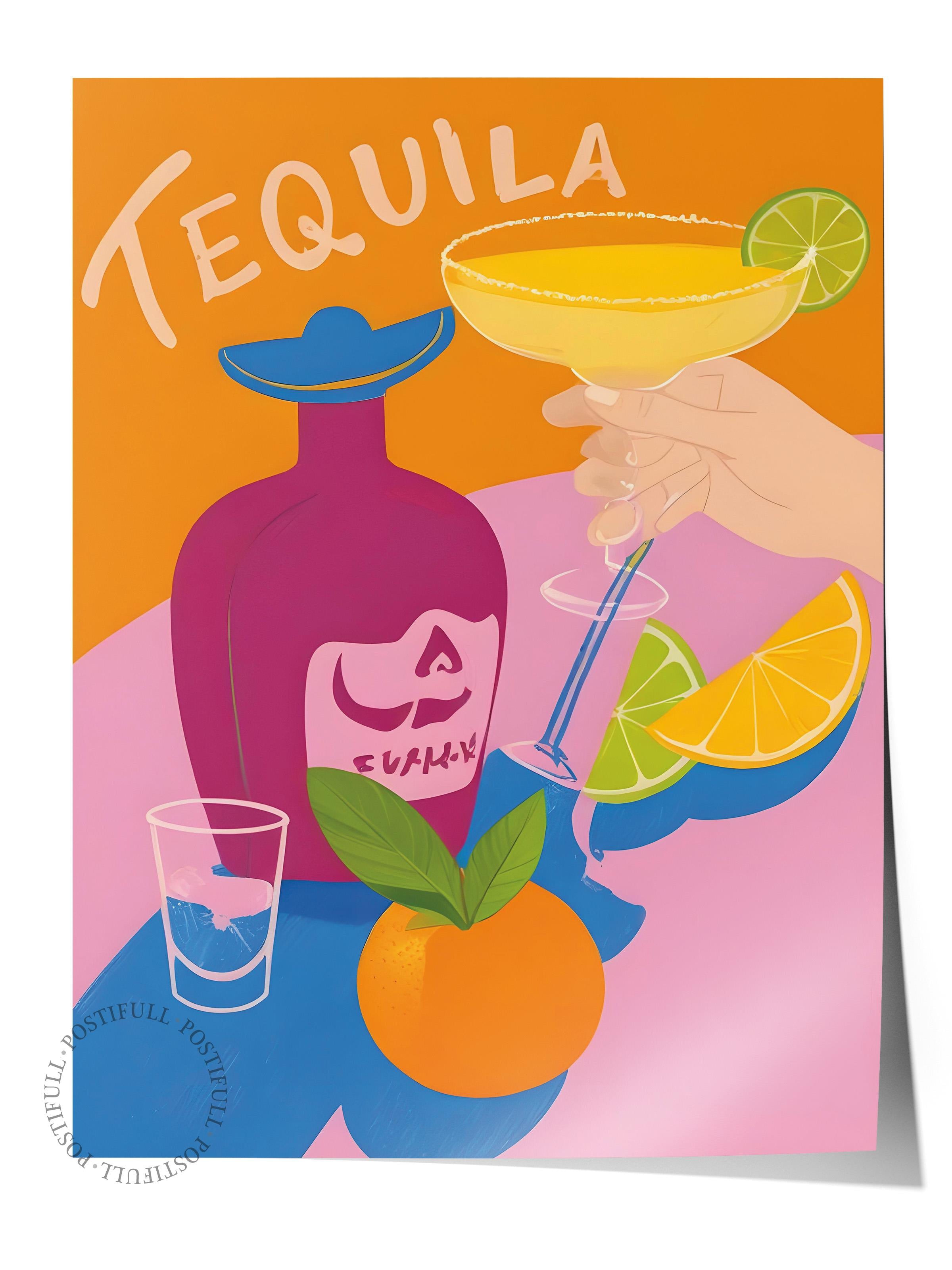 Çerçevesiz Poster, Comfort Serisi, Tequila Made Me Do It Poster, NO:108618