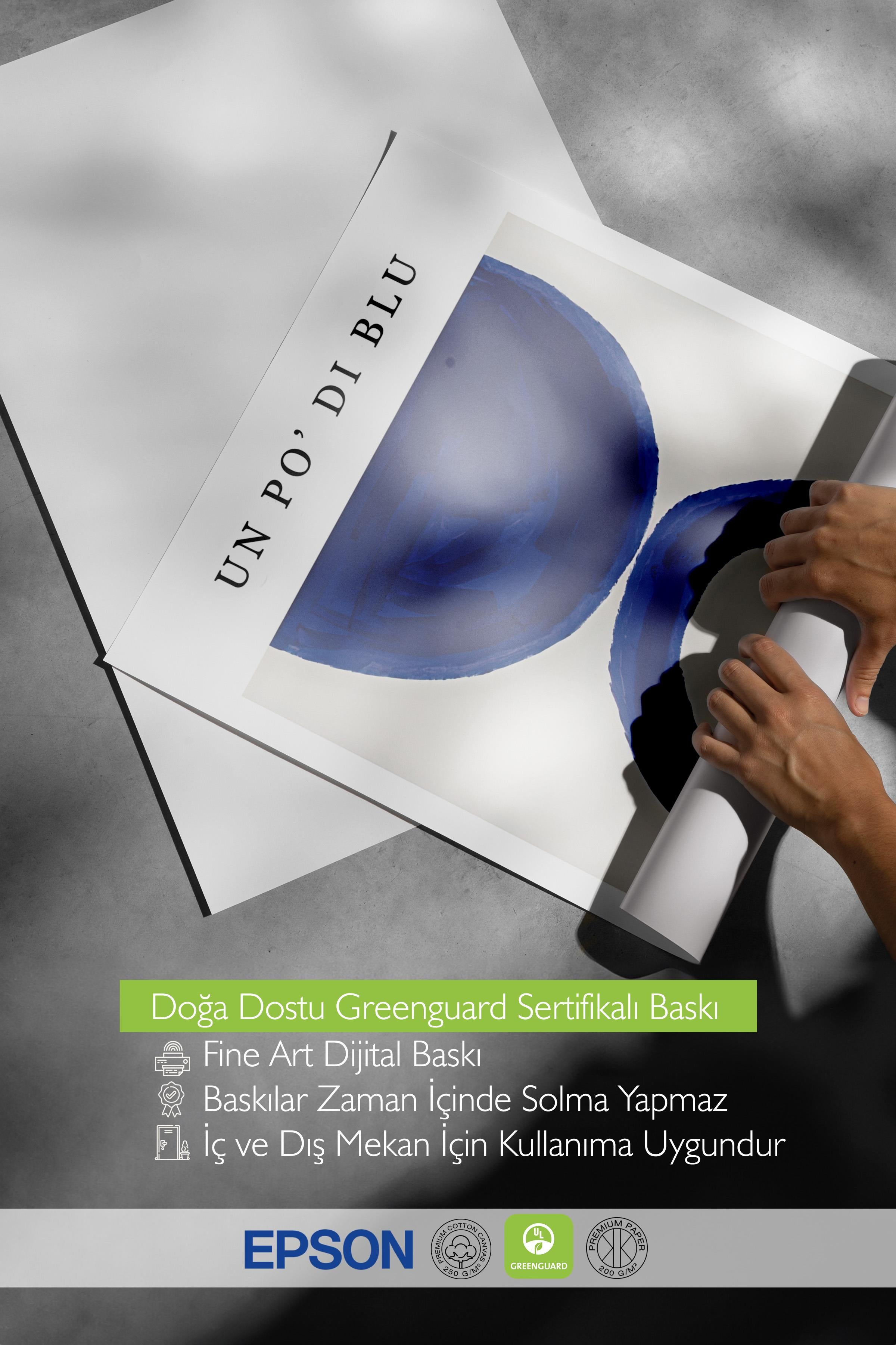 Çerçevesiz Poster, HD Kalite Duvar Posteri,Comfort Serisi, Un Po' Di Blu Poster, NO:108603