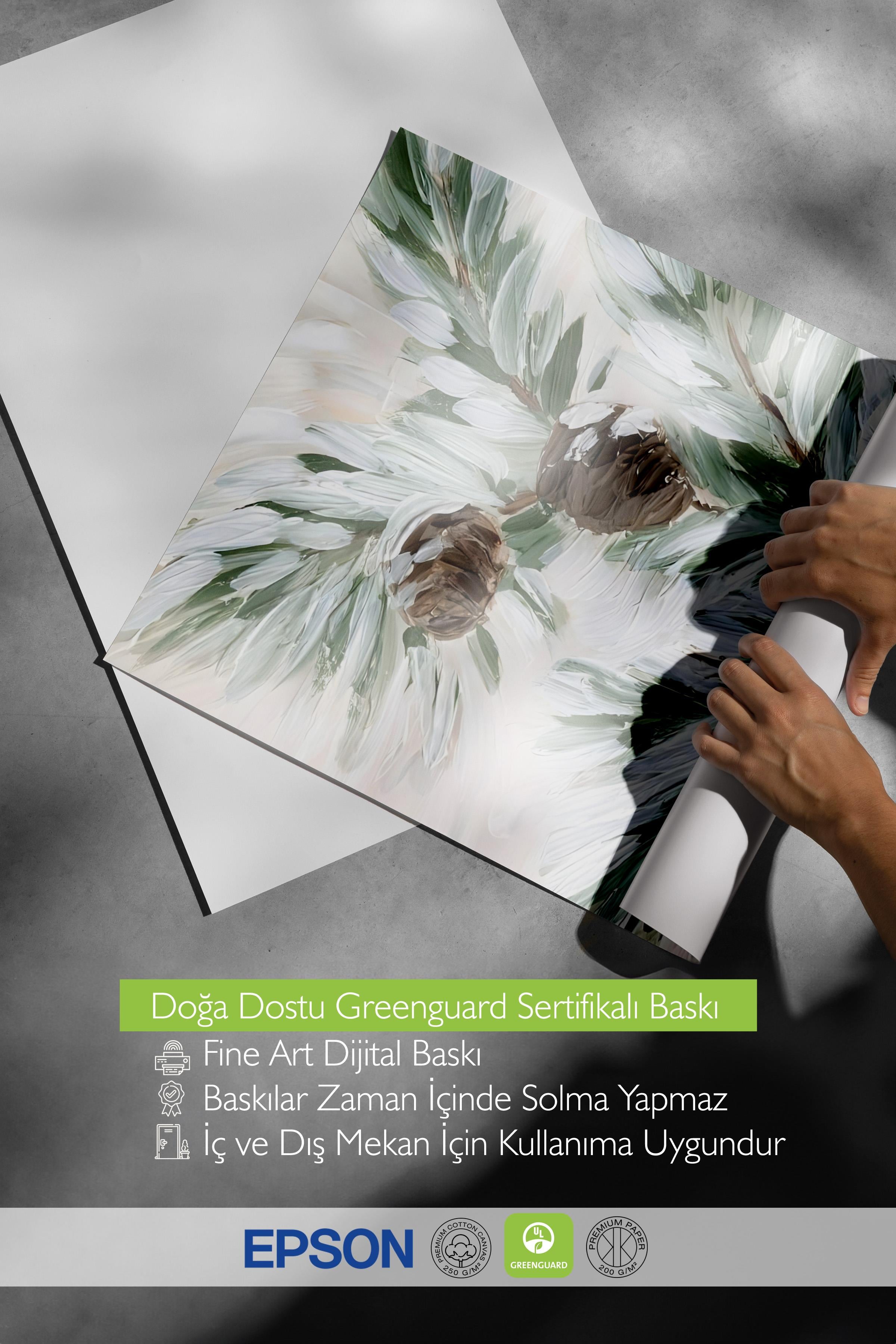 Çerçevesiz Yılbaşı Posteri, Yılbaşı Dekoru, Comfort Serisi, Winter Branch Poster, NO:108673