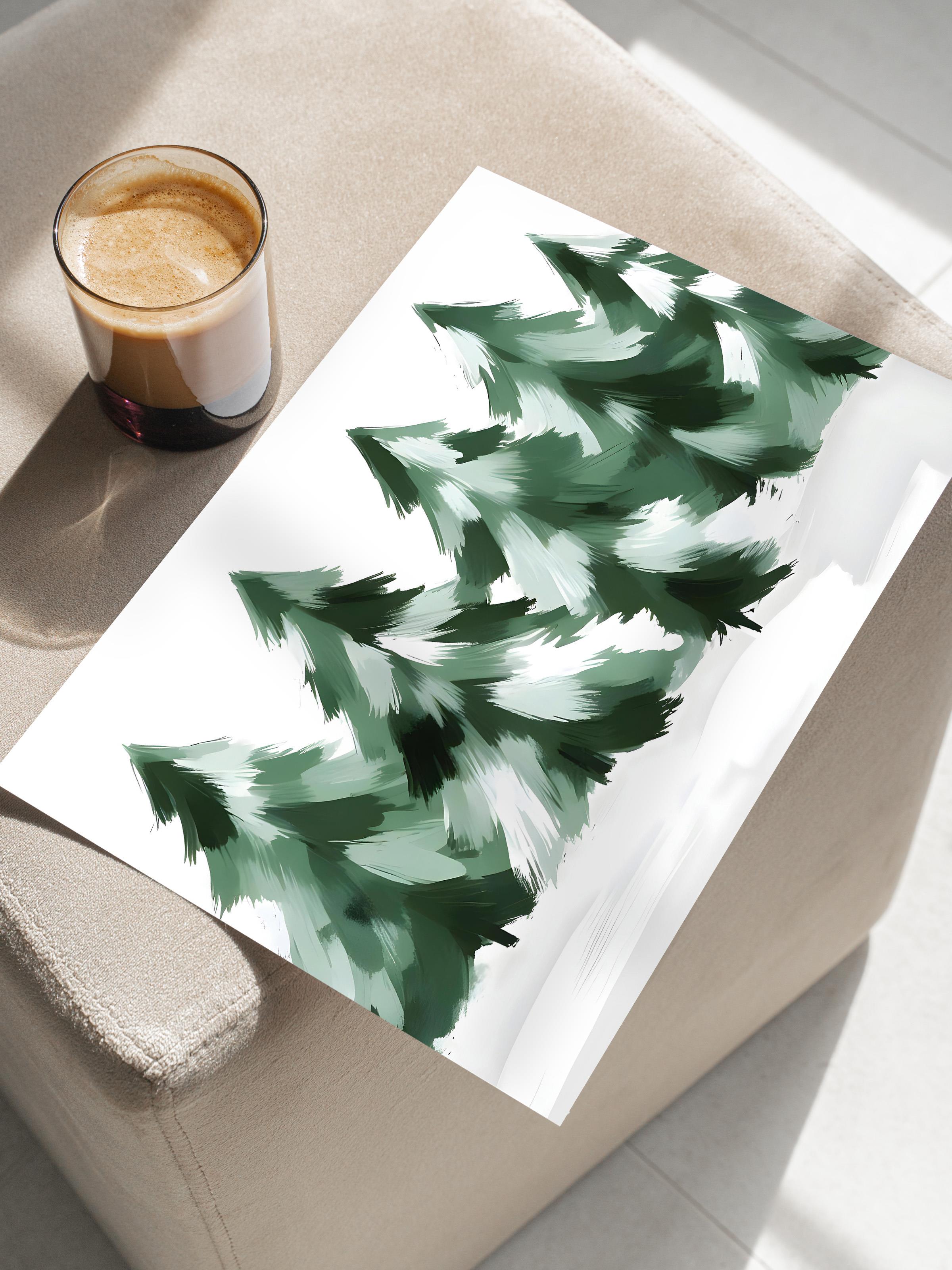 Çerçevesiz Yılbaşı Posteri, Yılbaşı Dekoru, Comfort Serisi, Winter Woods Poster, NO:108623