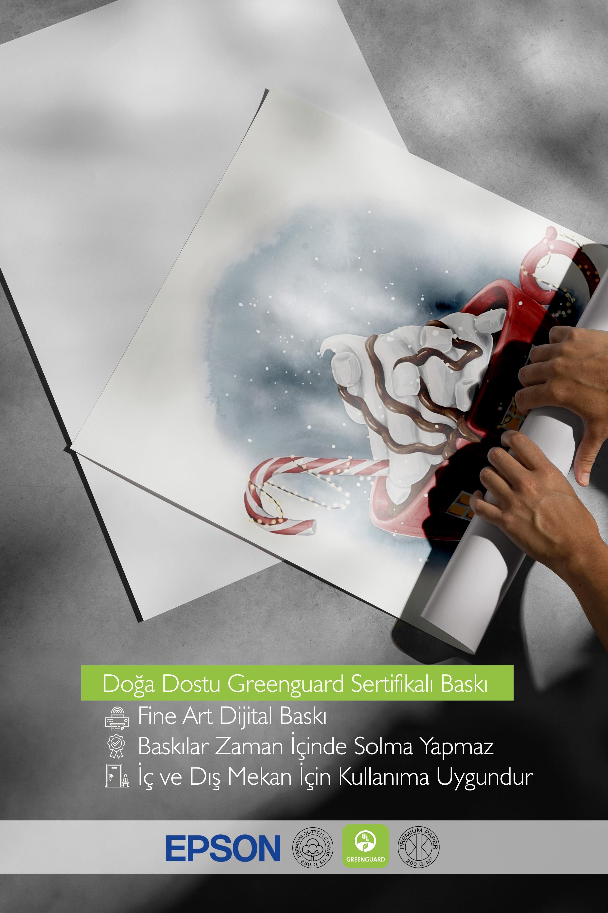 Çerçevesiz Yılbaşı Posteri, Yılbaşı Dekoru, Comfort Serisi, Wintery Cup Poster, NO:108641